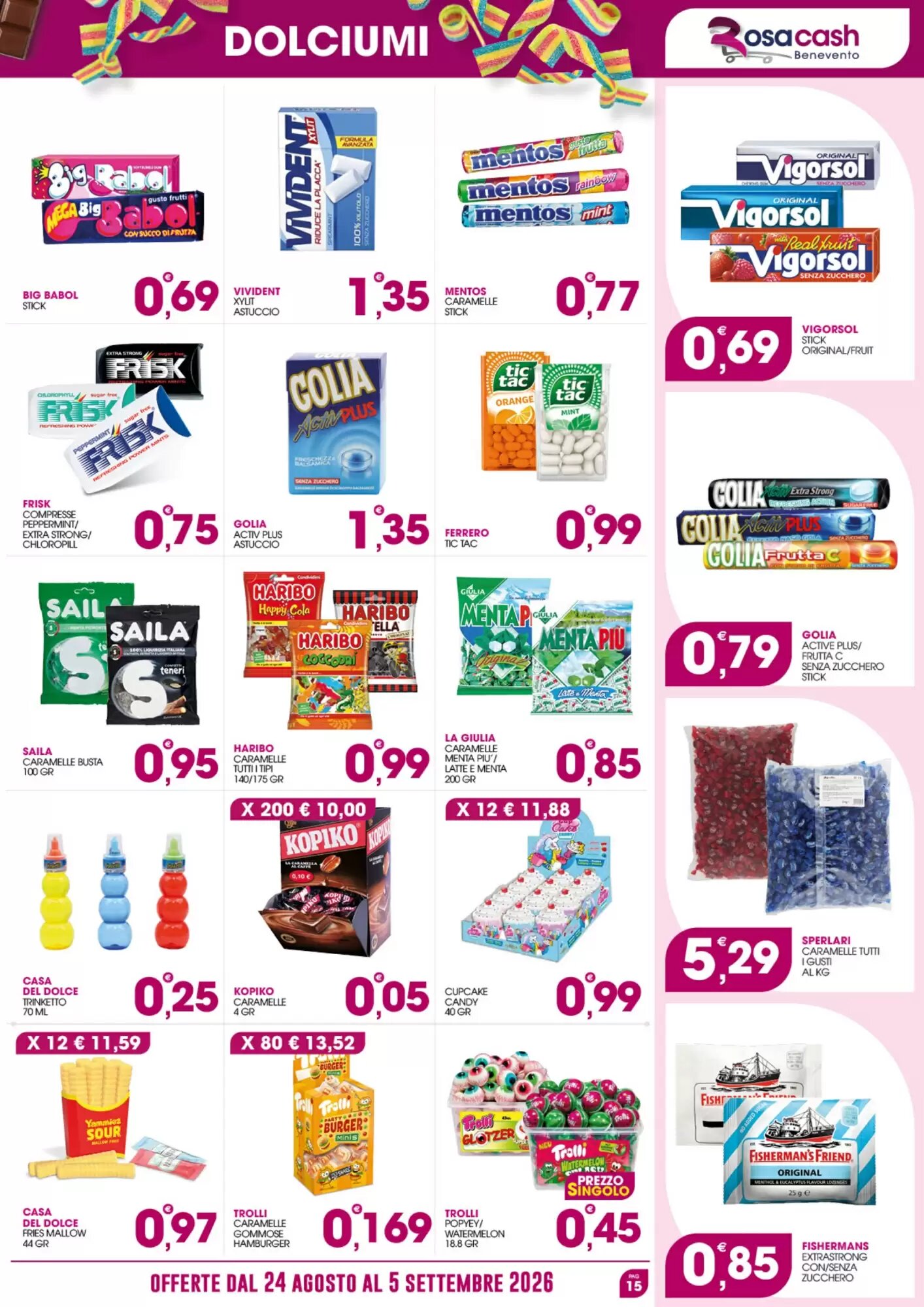 Volantino promozionale Rosa Cash  valide dal 24/08/2026 - Pagina 15.