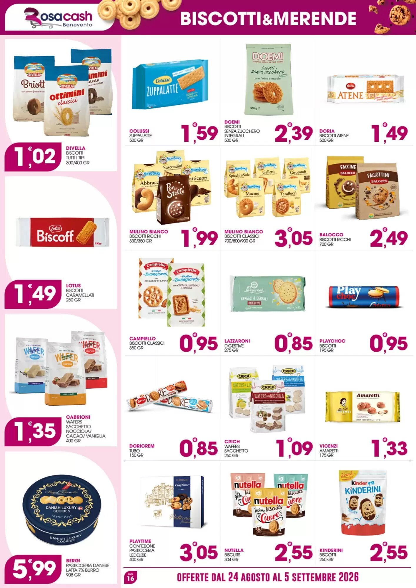 Volantino promozionale Rosa Cash  valide dal 24/08/2026 - Pagina 16.