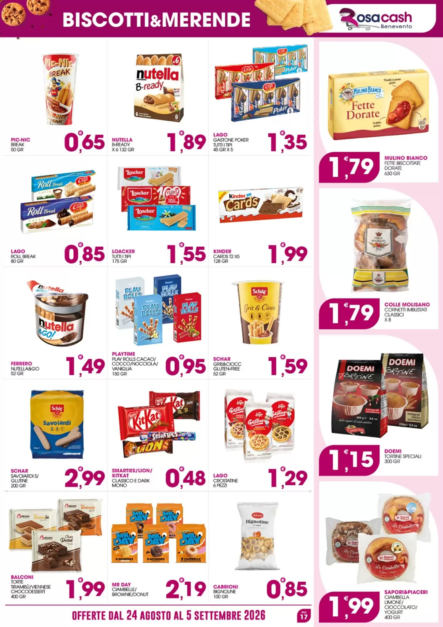Volantino promozionale Rosa Cash  valide dal 24/08/2026 - Pagina 17.