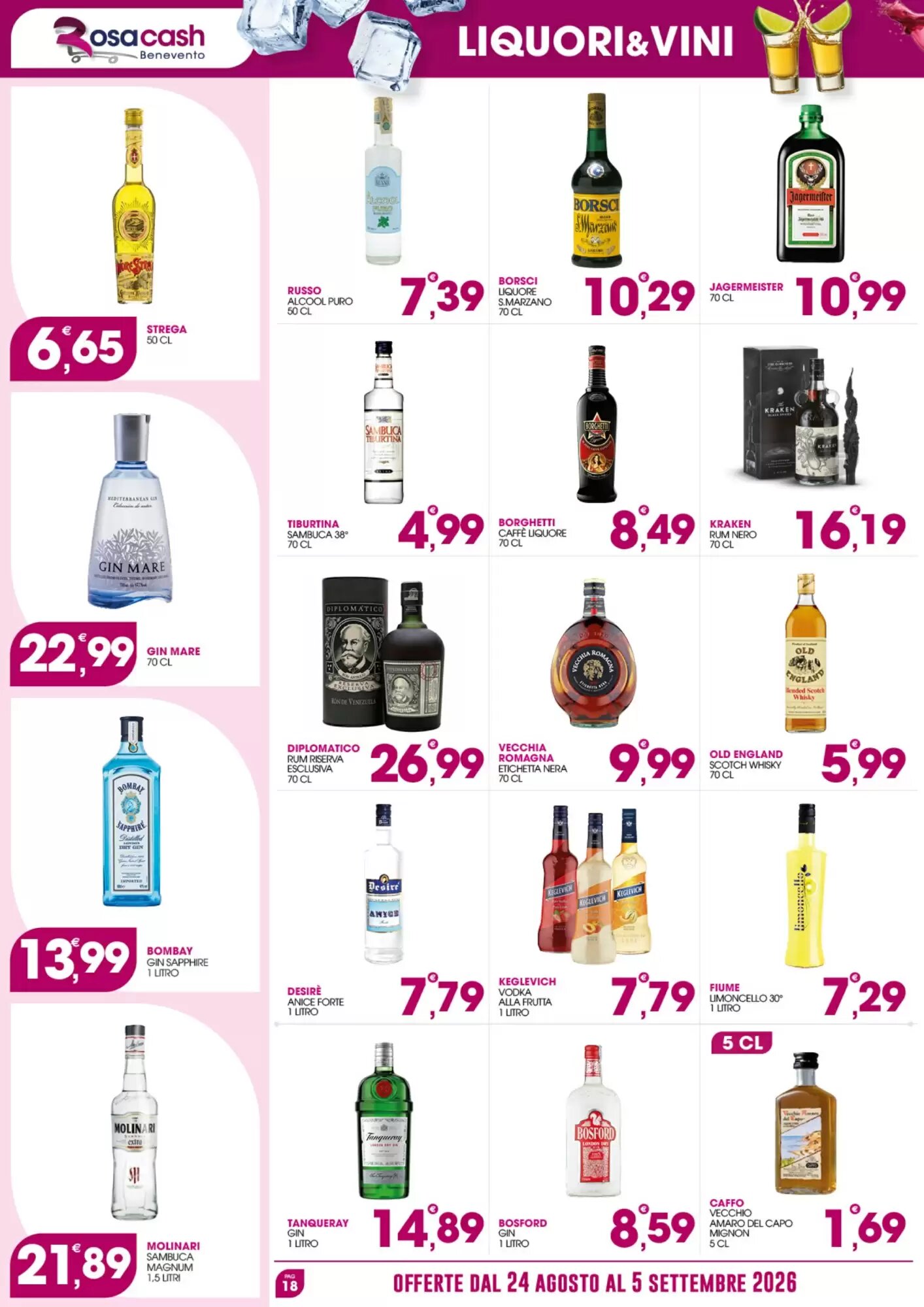 Volantino promozionale Rosa Cash  valide dal 24/08/2026 - Pagina 18.