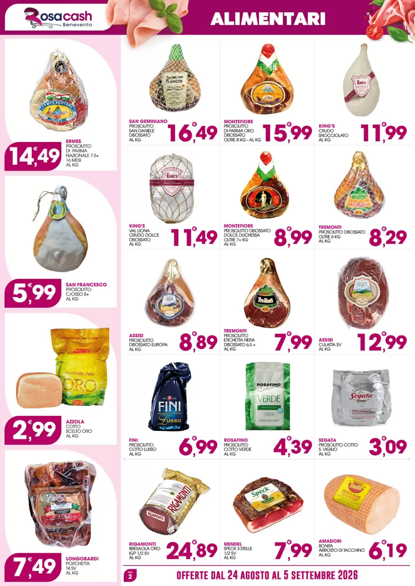 Volantino promozionale Rosa Cash  valide dal 24/08/2026 - Pagina 2.
