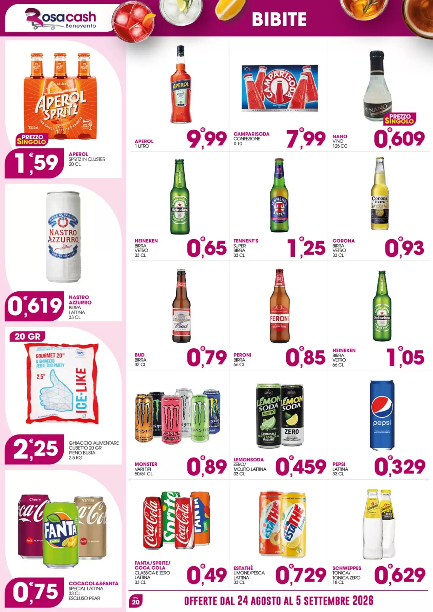 Volantino promozionale Rosa Cash  valide dal 24/08/2026 - Pagina 20.