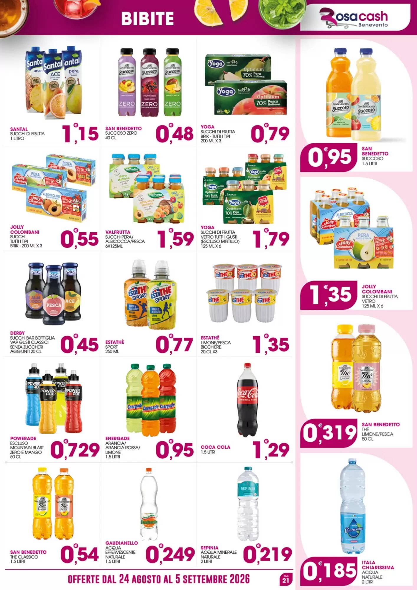 Volantino promozionale Rosa Cash  valide dal 24/08/2026 - Pagina 21.