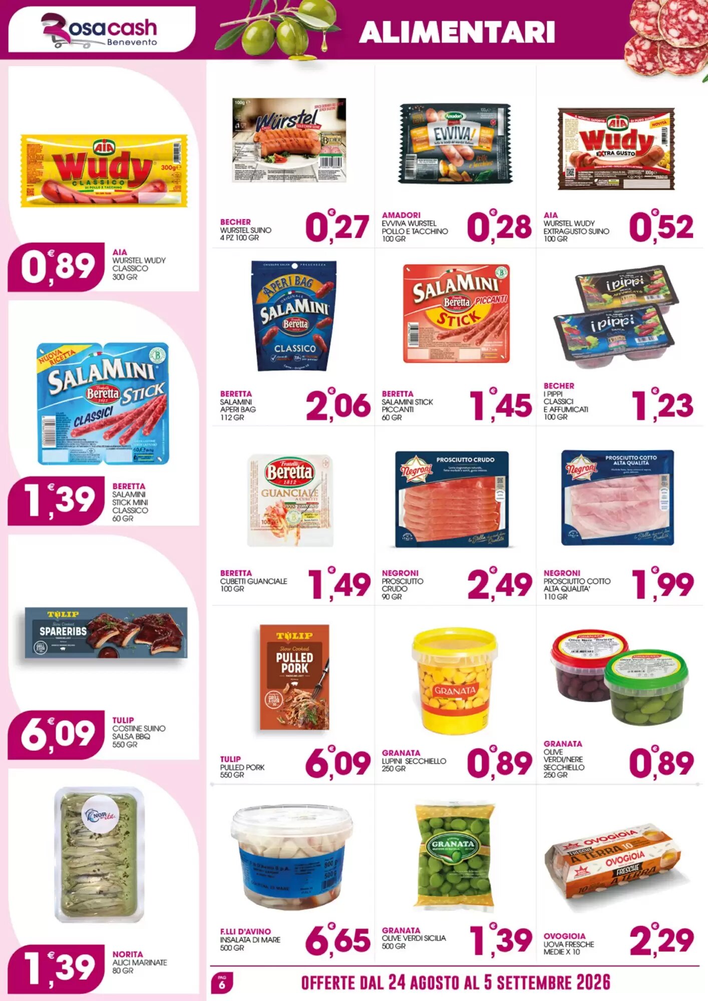 Volantino promozionale Rosa Cash  valide dal 24/08/2026 - Pagina 6.