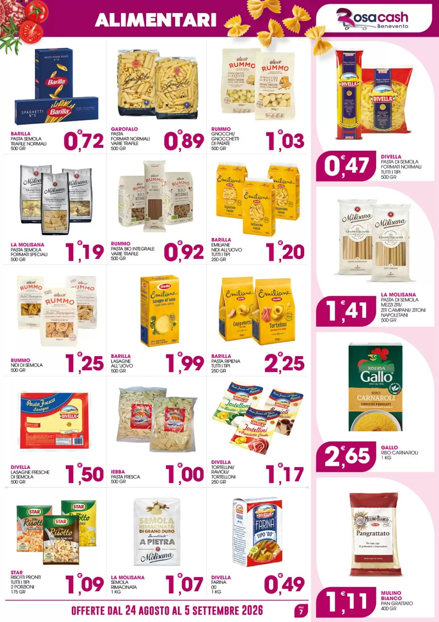 Volantino promozionale Rosa Cash  valide dal 24/08/2026 - Pagina 7.