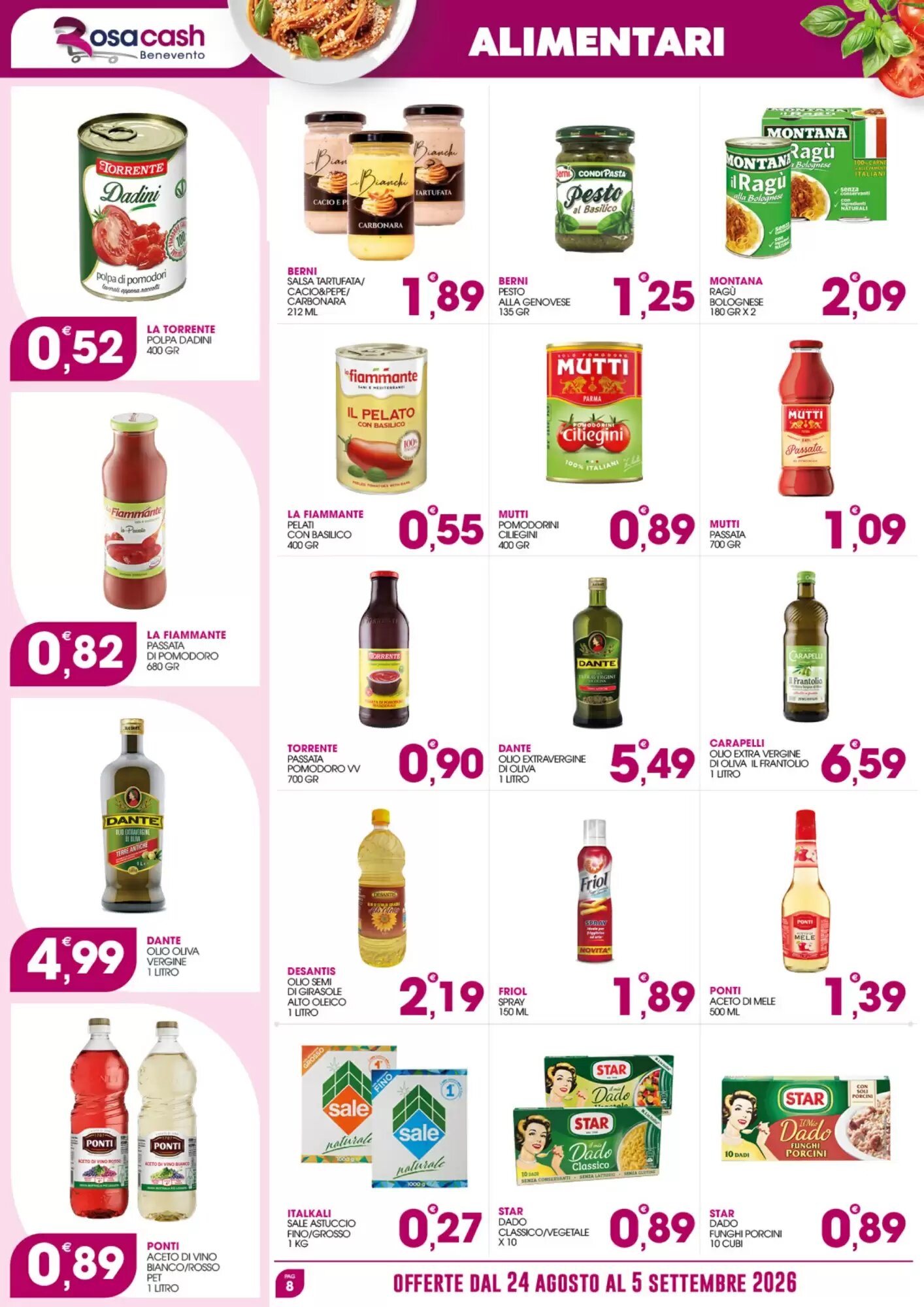 Volantino promozionale Rosa Cash  valide dal 24/08/2026 - Pagina 8.