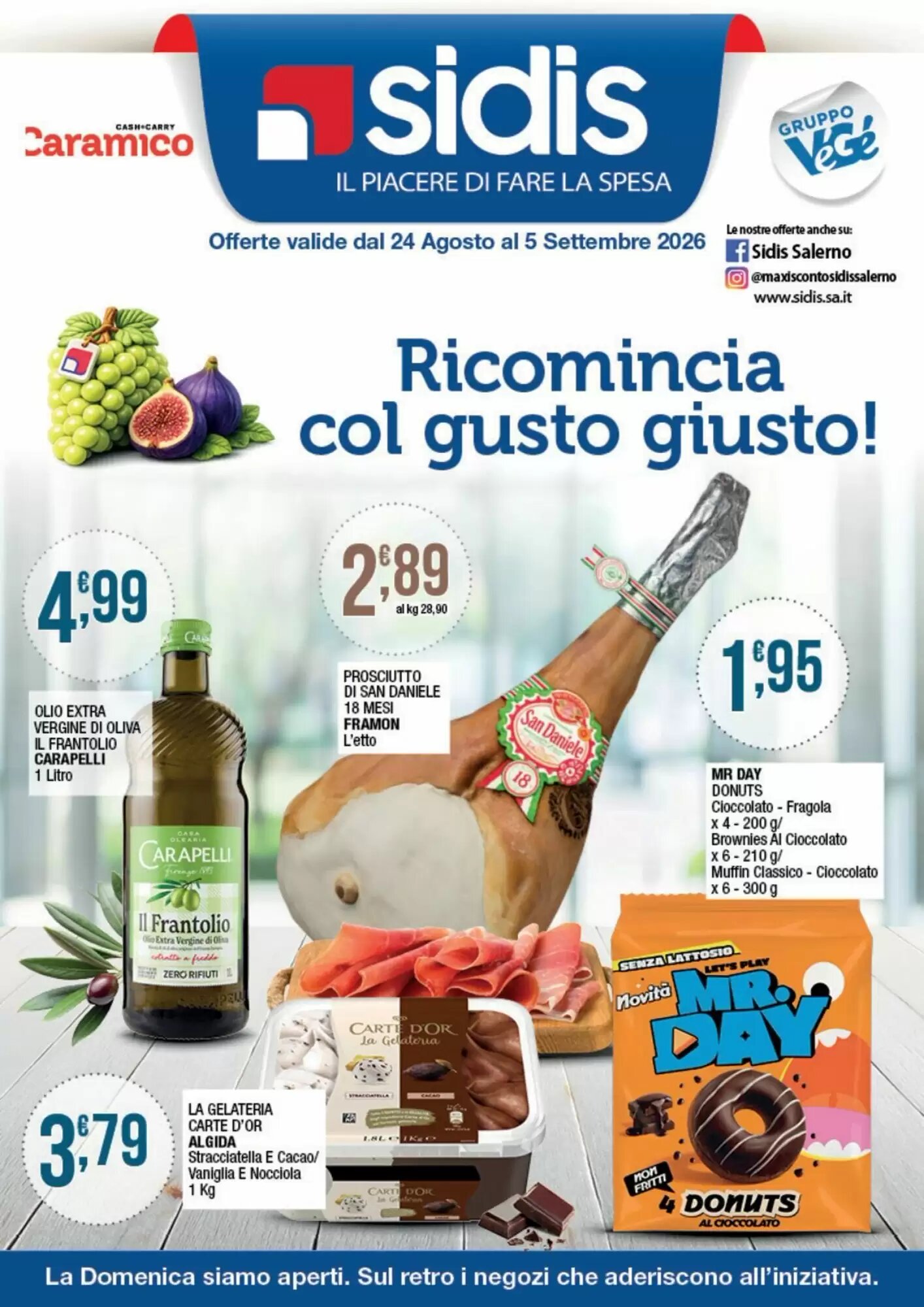 Volantino promozionale Sidis  valide dal 24/08/2026 - Pagina 1.