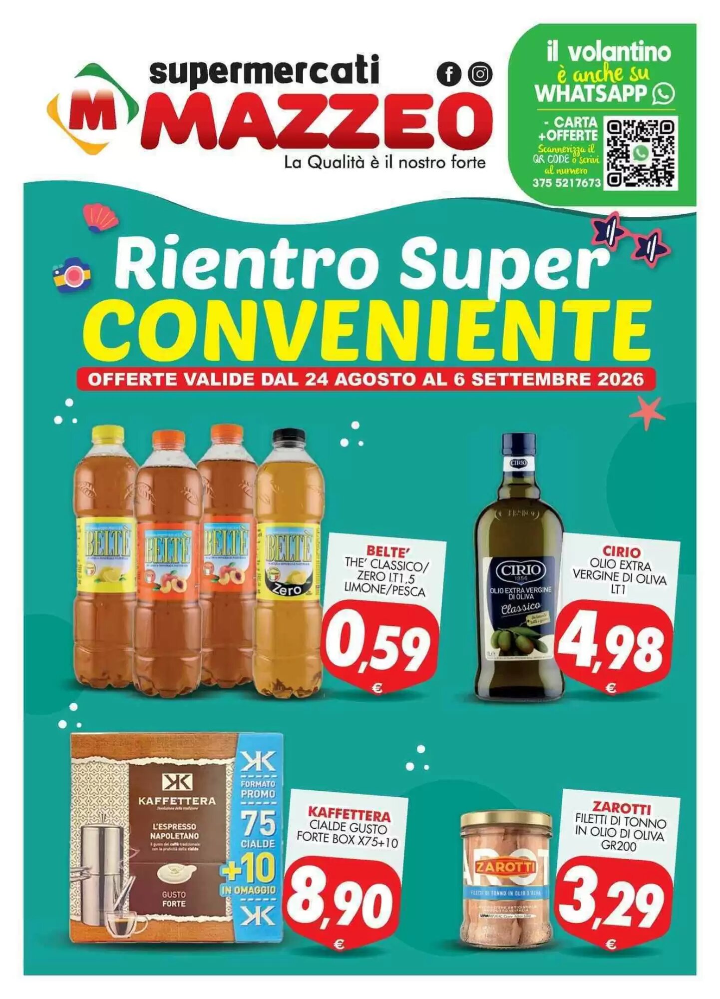 Volantino promozionale Mazzeo Giocattoli  valide dal 24/08/2026 - Pagina 1.