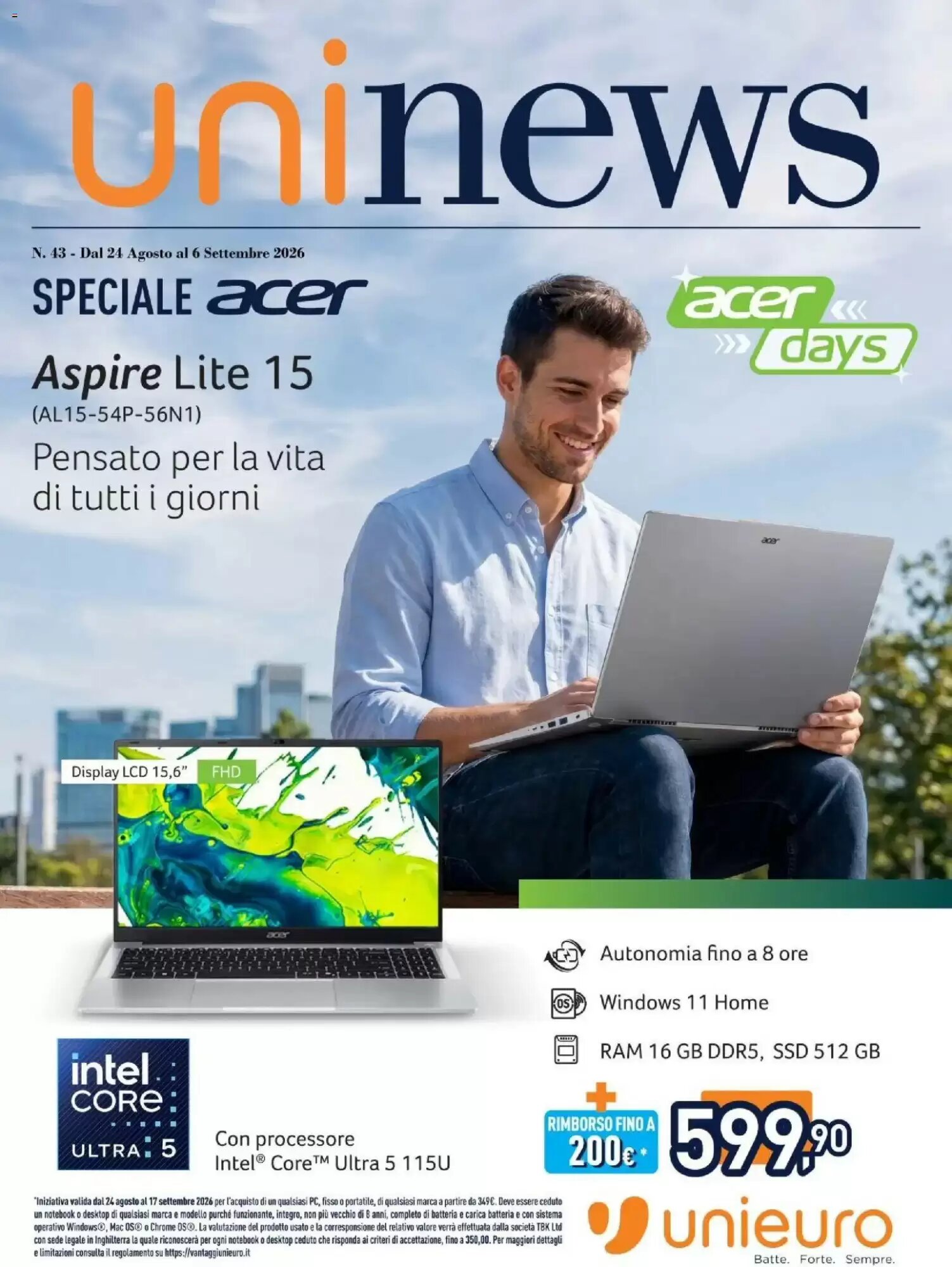 Volantino promozionale Unieuro valide dal 24/08/2026 - Pagina 1.