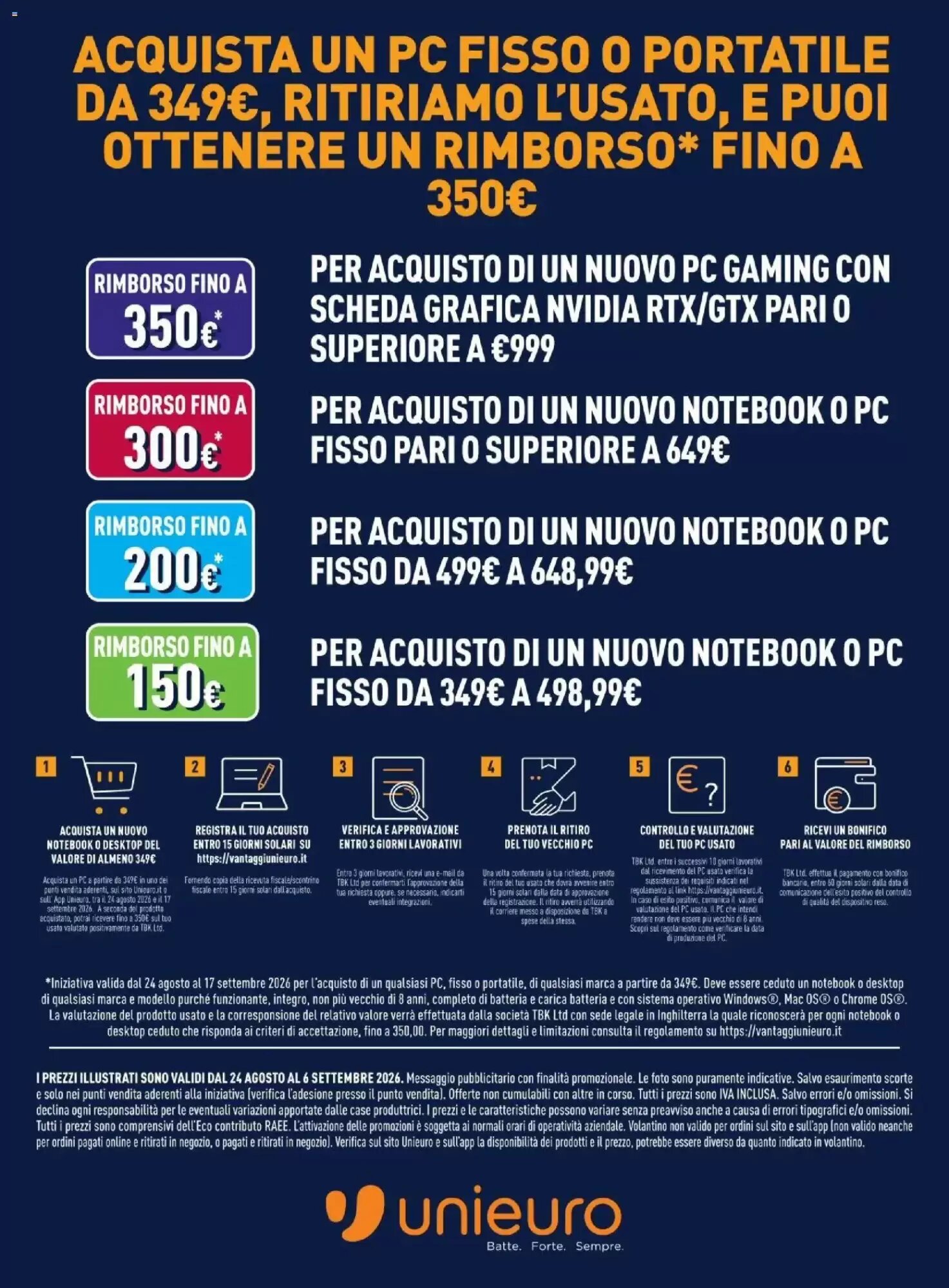 Volantino promozionale Unieuro  valide dal 24/08/2026 - Pagina 7.