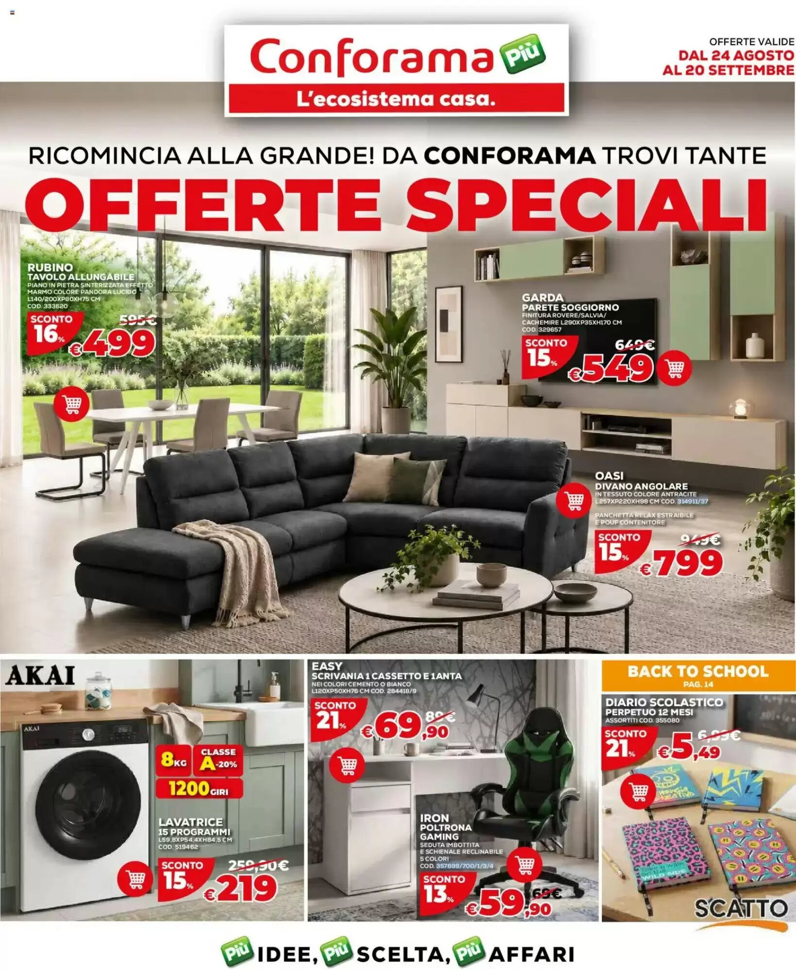 Volantino promozionale Conforama  valide dal 24/08/2026 - Pagina 1.