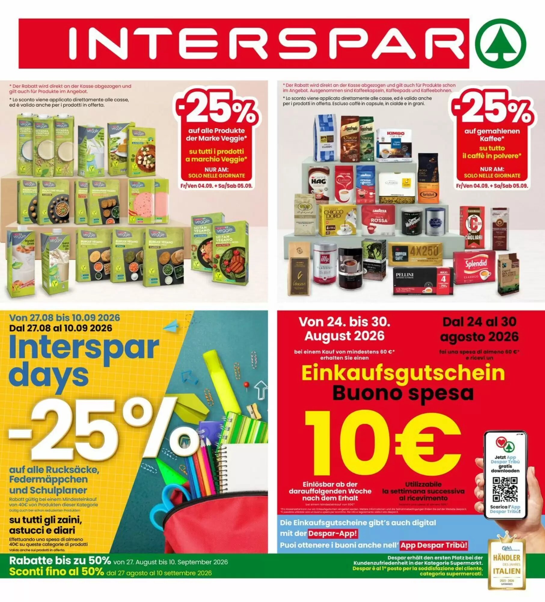 Volantino promozionale Interspar  valide dal 24/08/2026 - Pagina 1.