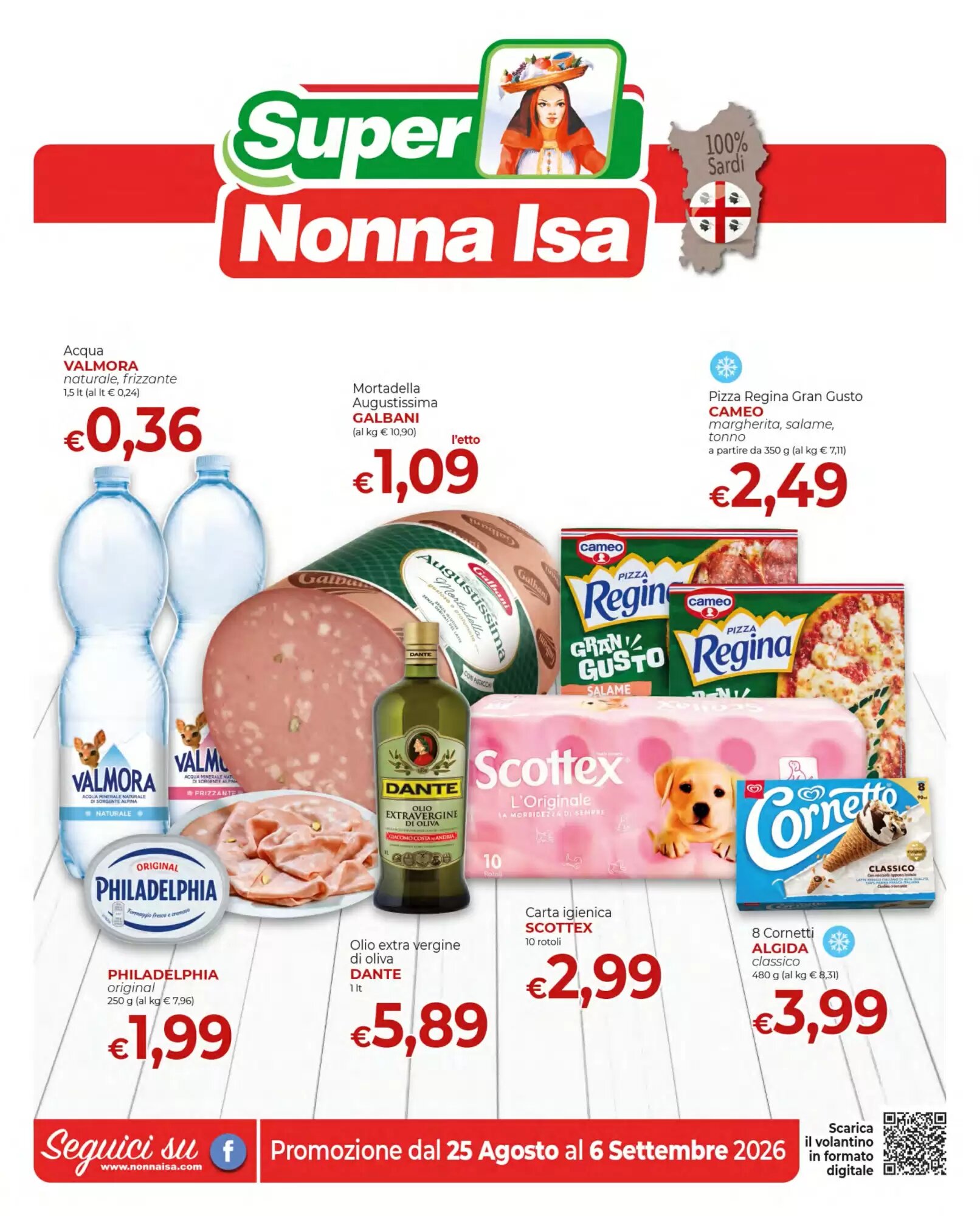 Volantino promozionale Supermercati Nonna Isa valide dal 25/08/2026 - Pagina 1.