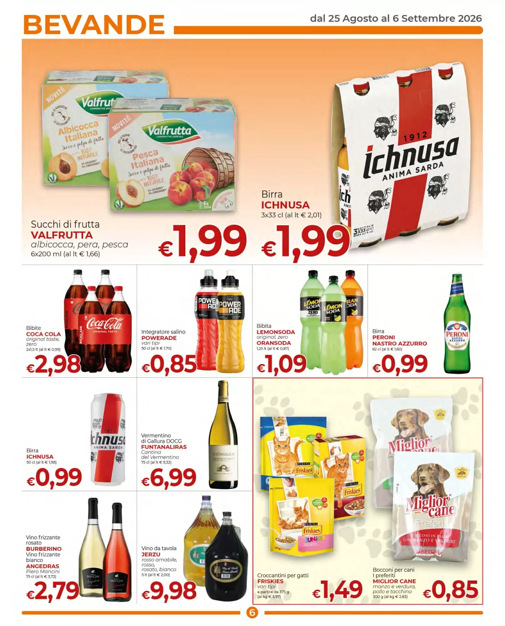 Volantino promozionale Supermercati Nonna Isa  valide dal 25/08/2026 - Pagina 6.