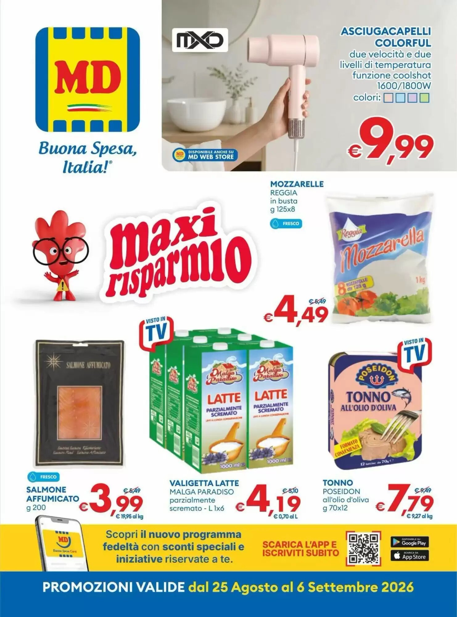Volantino promozionale MD Discount valide dal 25/08/2026 - Pagina 1.