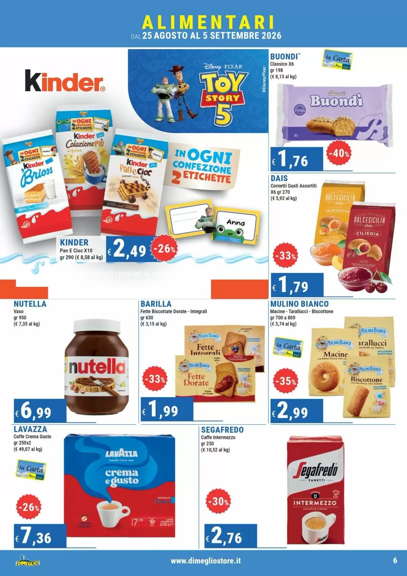 Volantino promozionale DiMeglio  valide dal 25/08/2026 - Pagina 6.