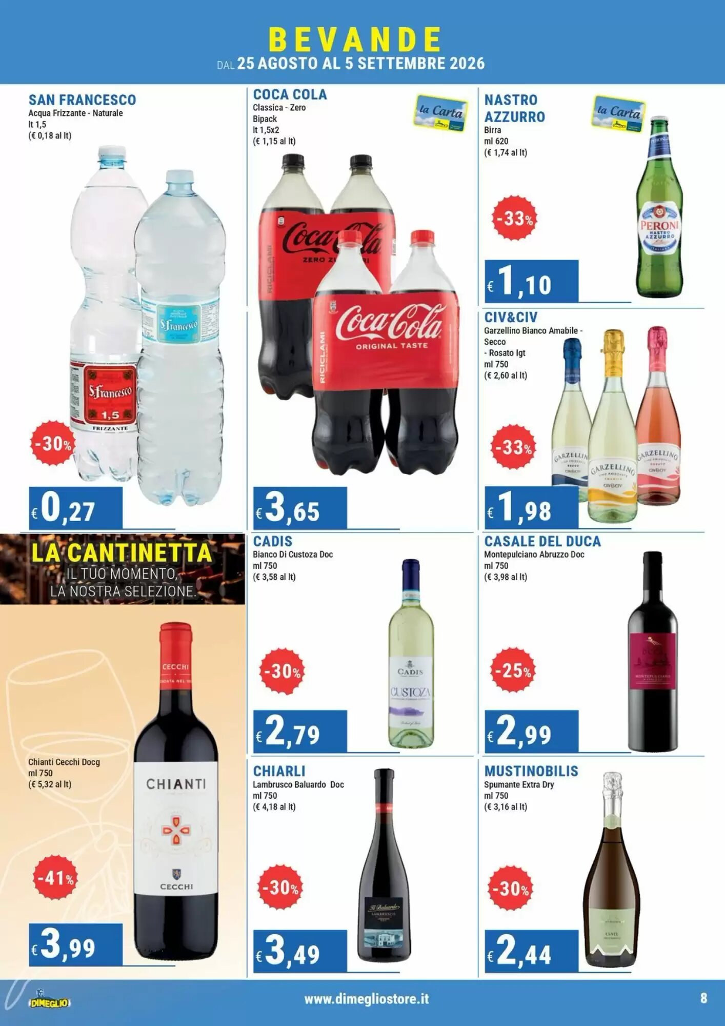 Volantino promozionale DiMeglio  valide dal 25/08/2026 - Pagina 8.