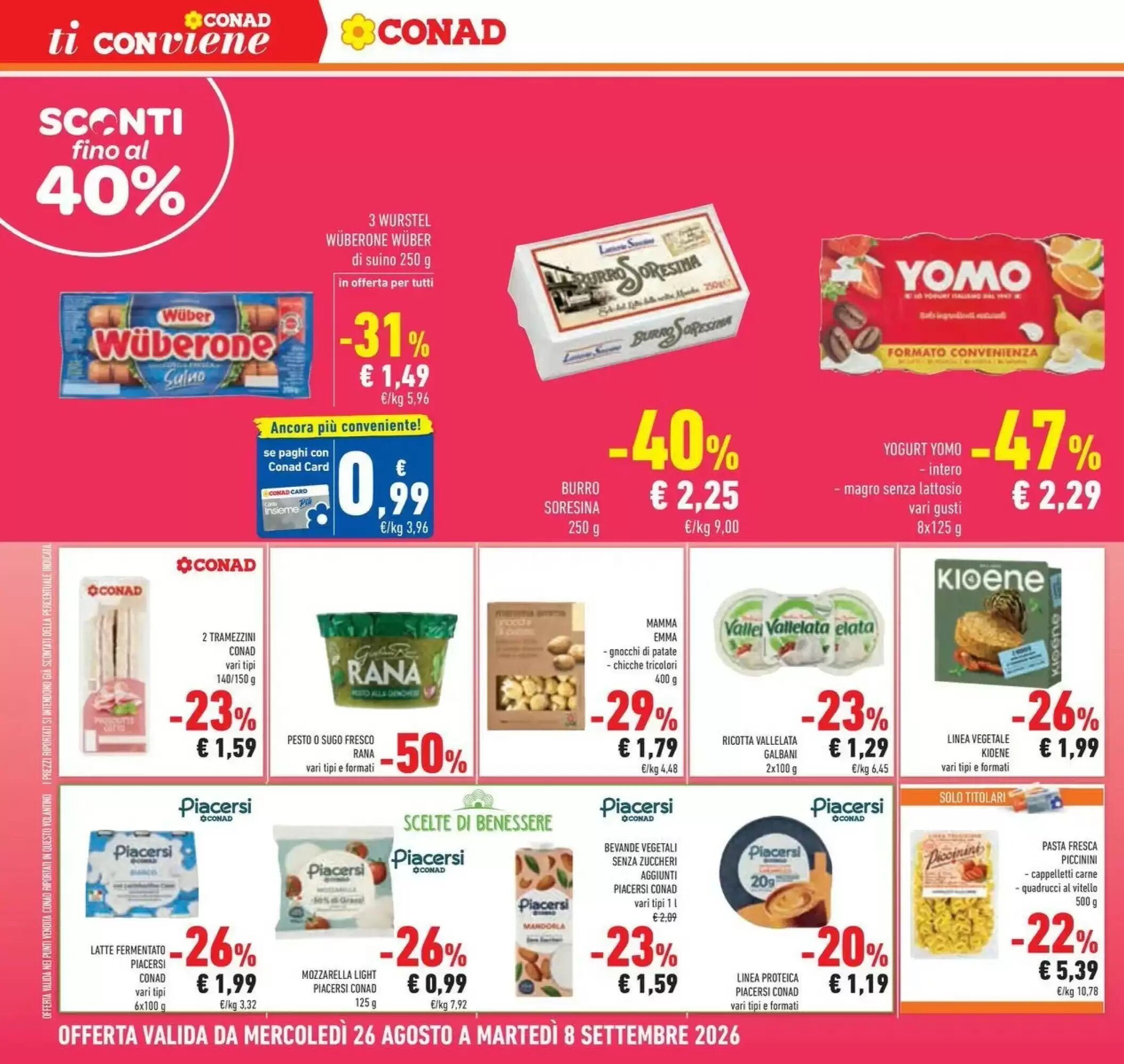Volantino promozionale Conad  valide dal 25/08/2026 - Pagina 18.