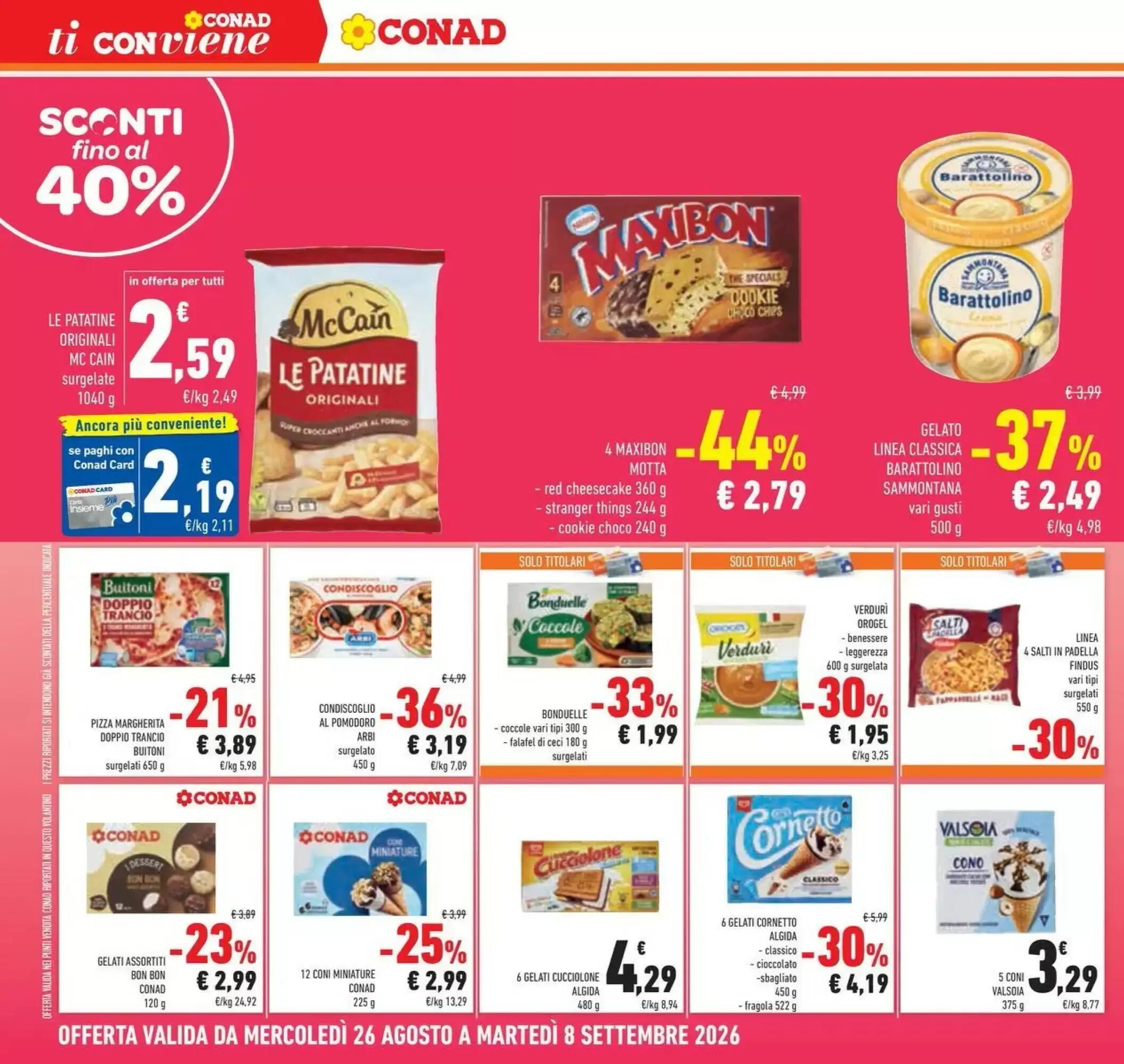 Volantino promozionale Conad  valide dal 25/08/2026 - Pagina 20.