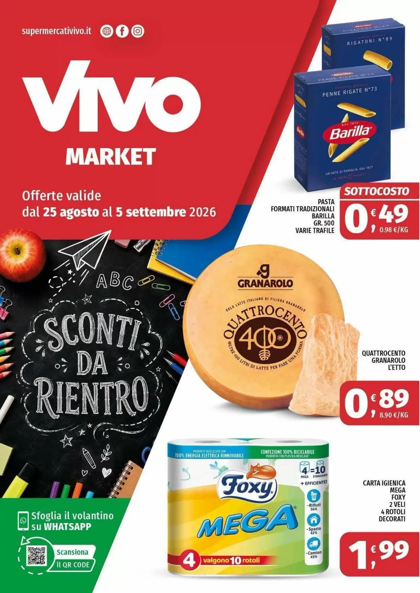 Volantino promozionale Vivo Supermercati  valide dal 25/08/2026 - Pagina 1.