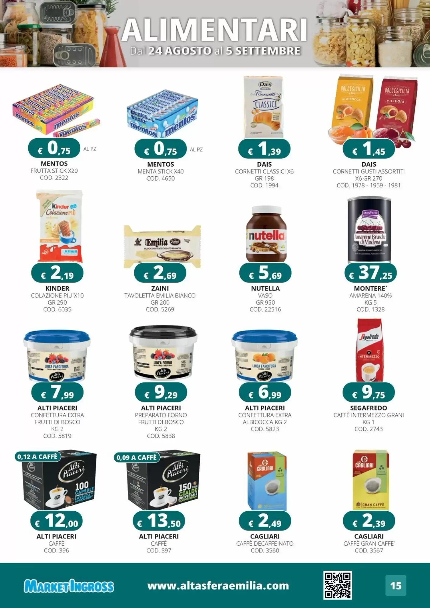 Volantino promozionale Altasfera  valide dal 25/08/2026 - Pagina 15.