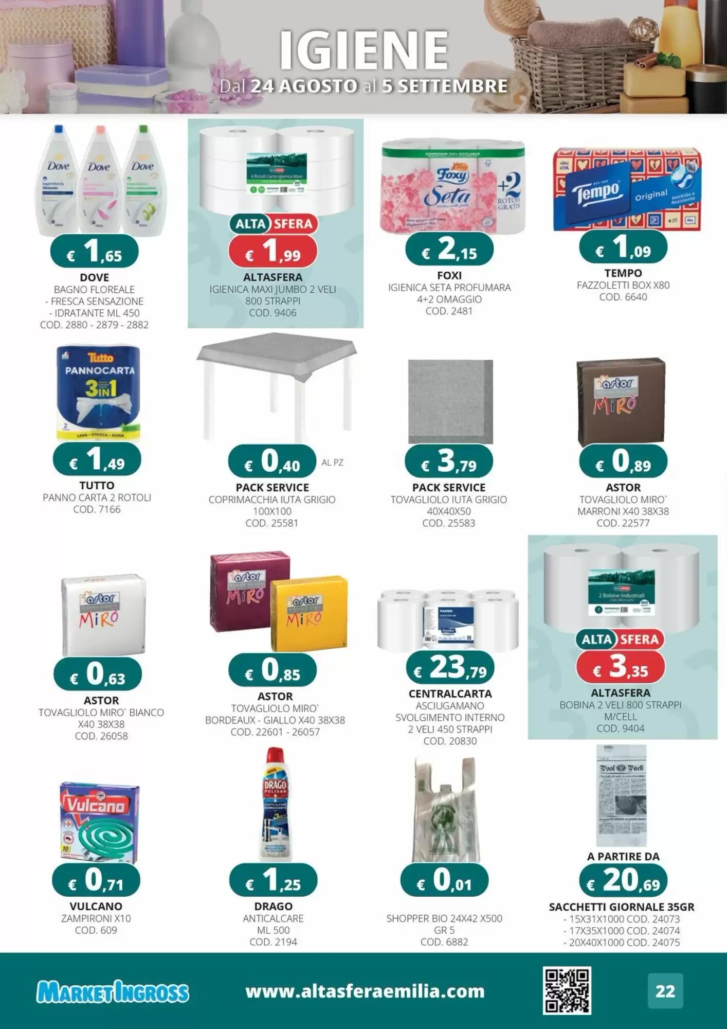 Volantino promozionale Altasfera  valide dal 25/08/2026 - Pagina 22.