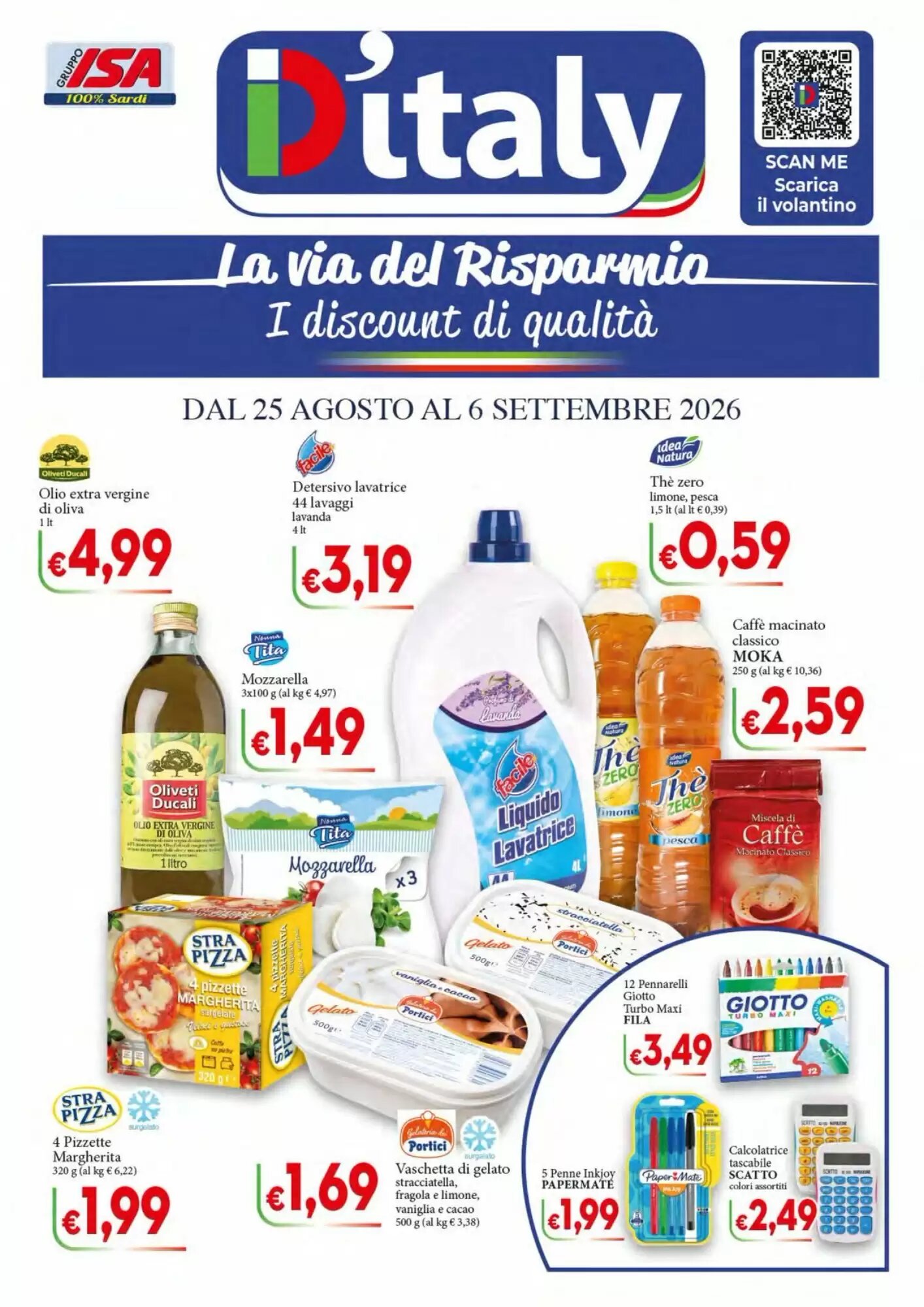 Volantino promozionale D'Italy  valide dal 25/08/2026 - Pagina 1.