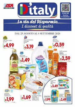 Volantino promozionale D'Italy  valide dal 25/08/2026