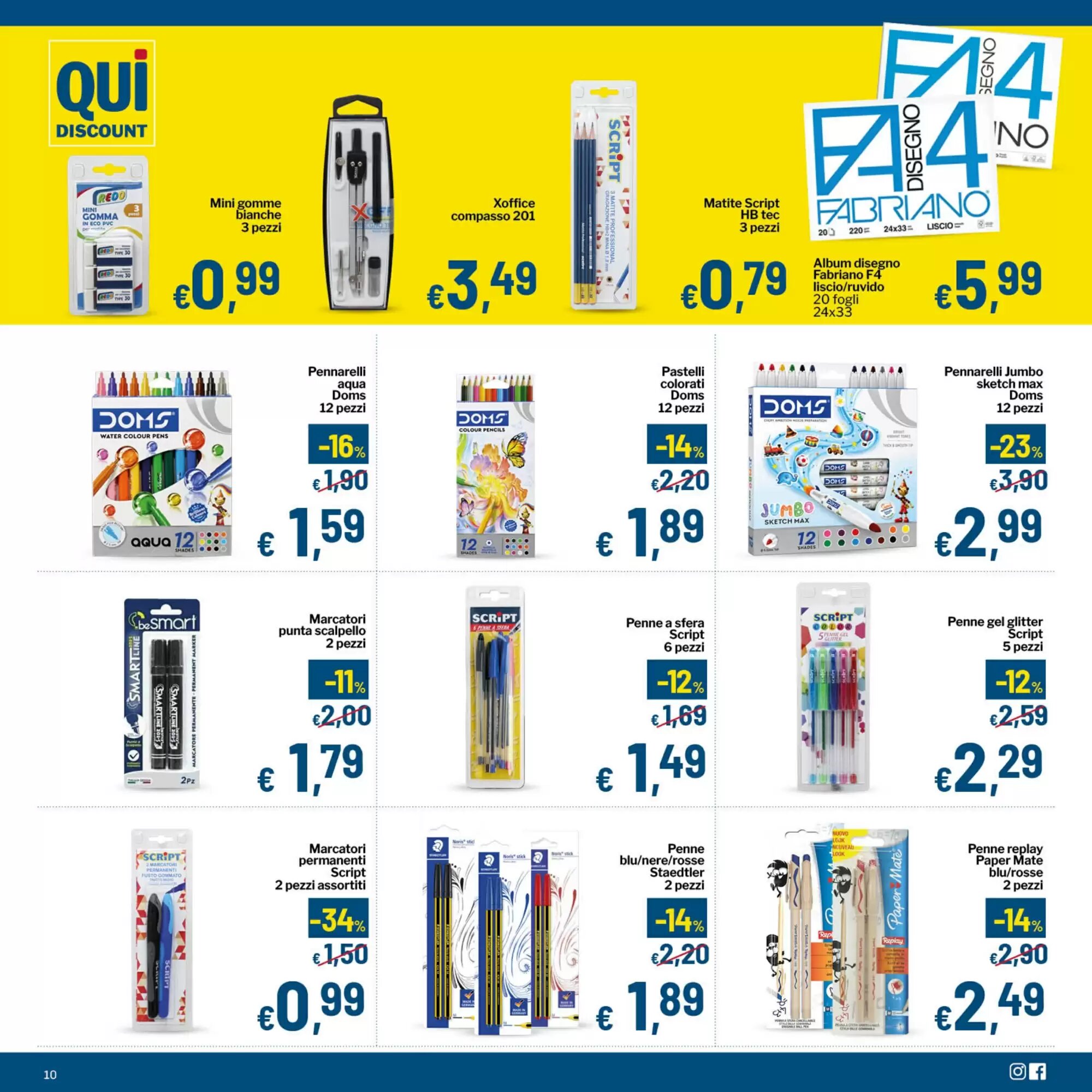 Volantino promozionale Qui Discount  valide dal 25/08/2026 - Pagina 10.