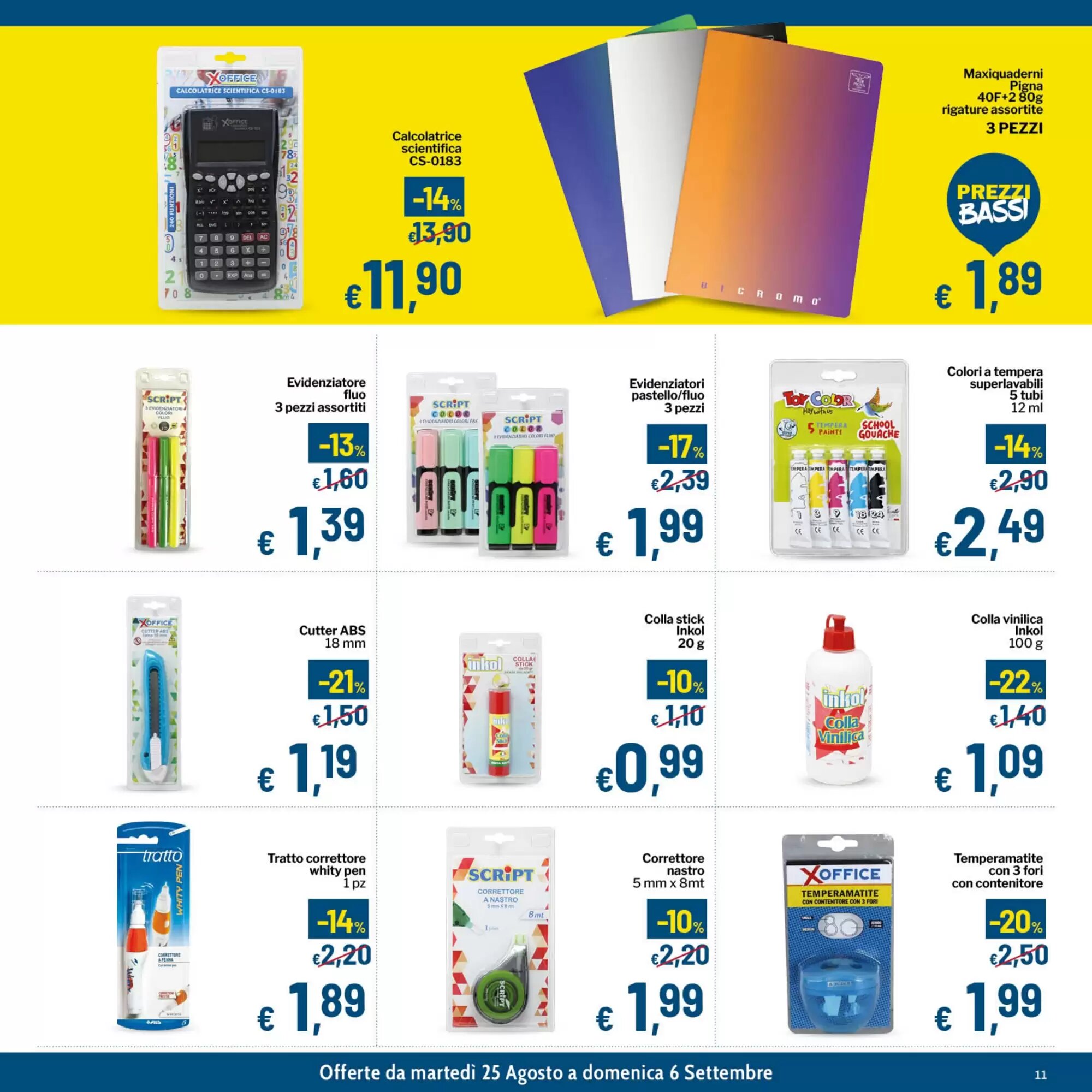Volantino promozionale Qui Discount  valide dal 25/08/2026 - Pagina 11.