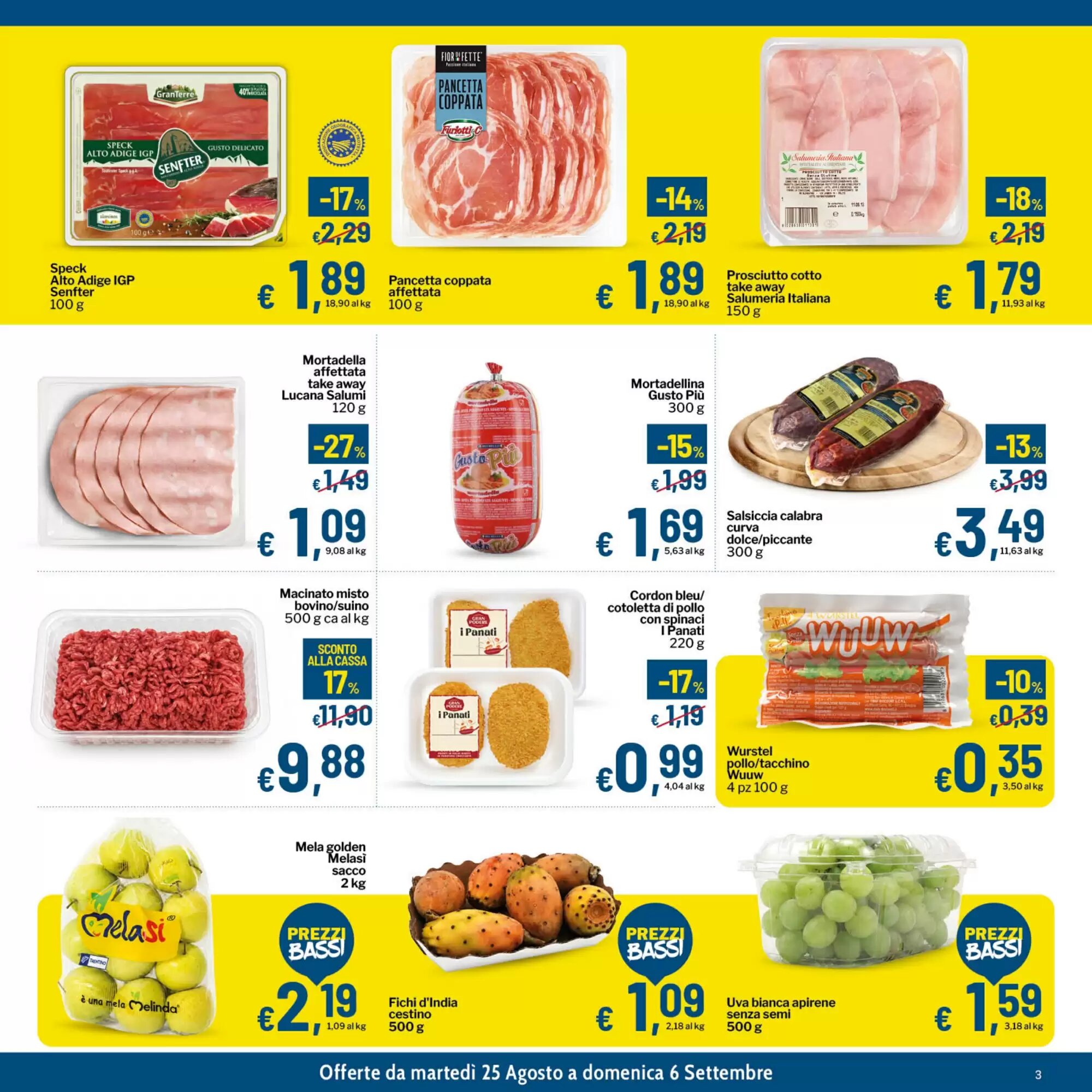 Volantino promozionale Qui Discount  valide dal 25/08/2026 - Pagina 3.