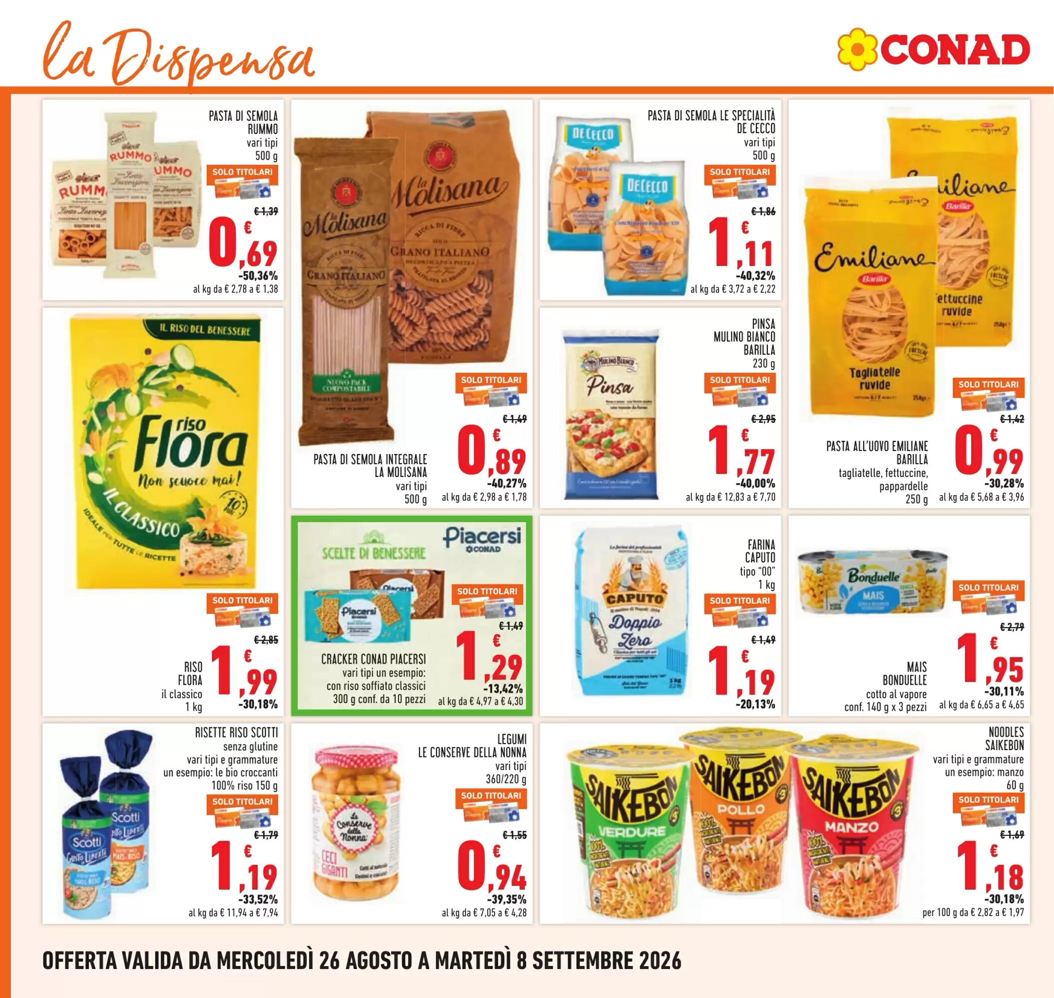 Volantino promozionale Conad  valide dal 26/08/2026 - Pagina 14.
