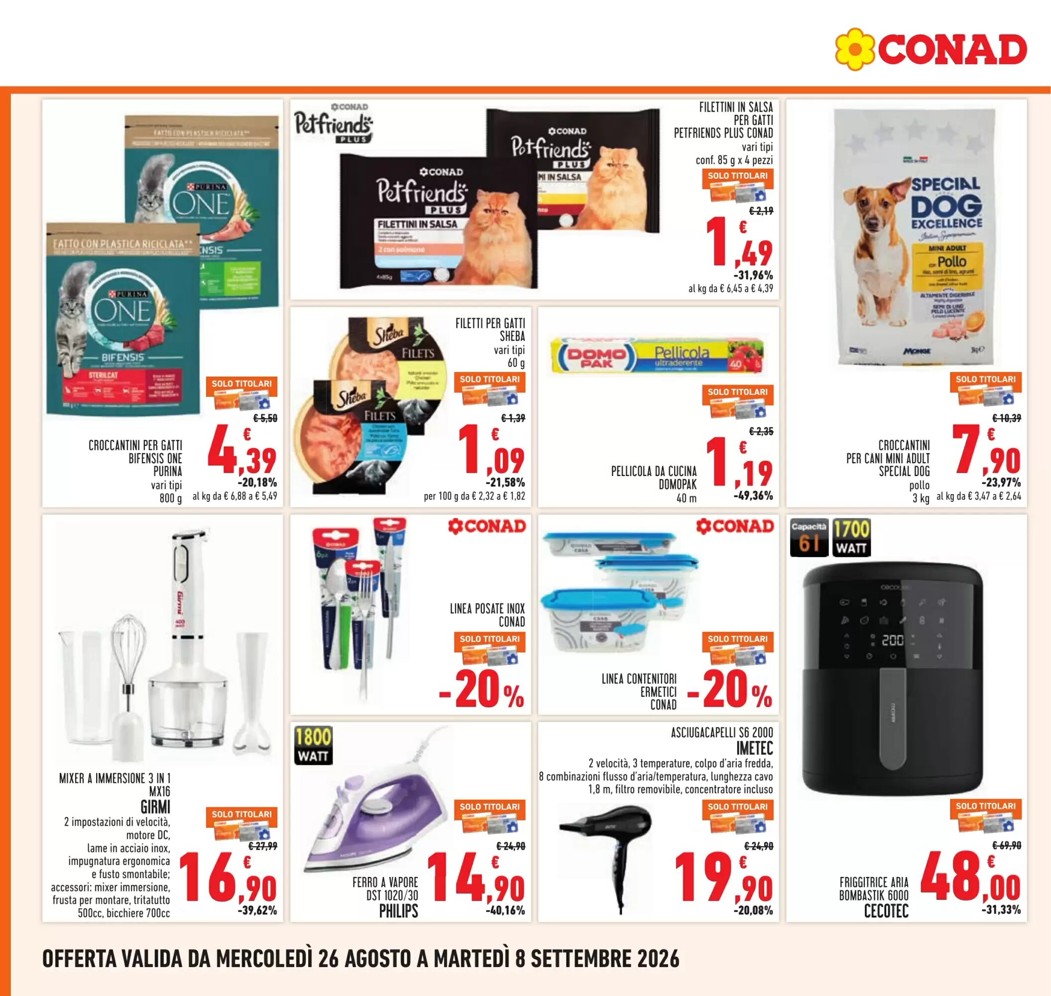 Volantino promozionale Conad  valide dal 26/08/2026 - Pagina 24.