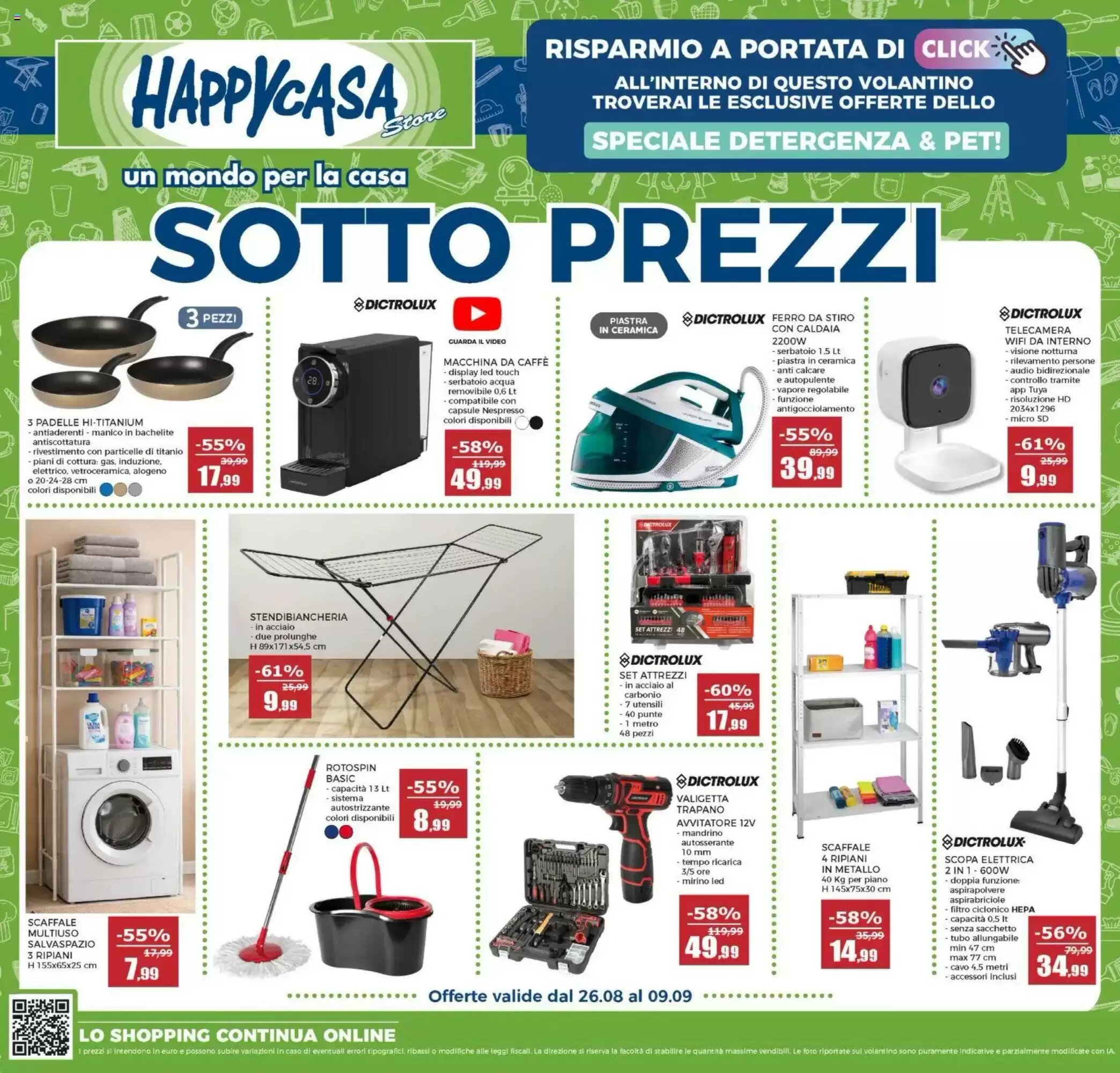 Volantino promozionale Happy Casa valide dal 26/08/2026 - Pagina 1.