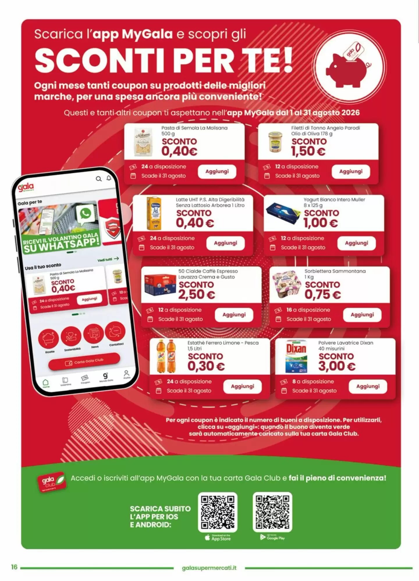 Volantino promozionale Gala Supermercati  valide dal 26/08/2026 - Pagina 16.
