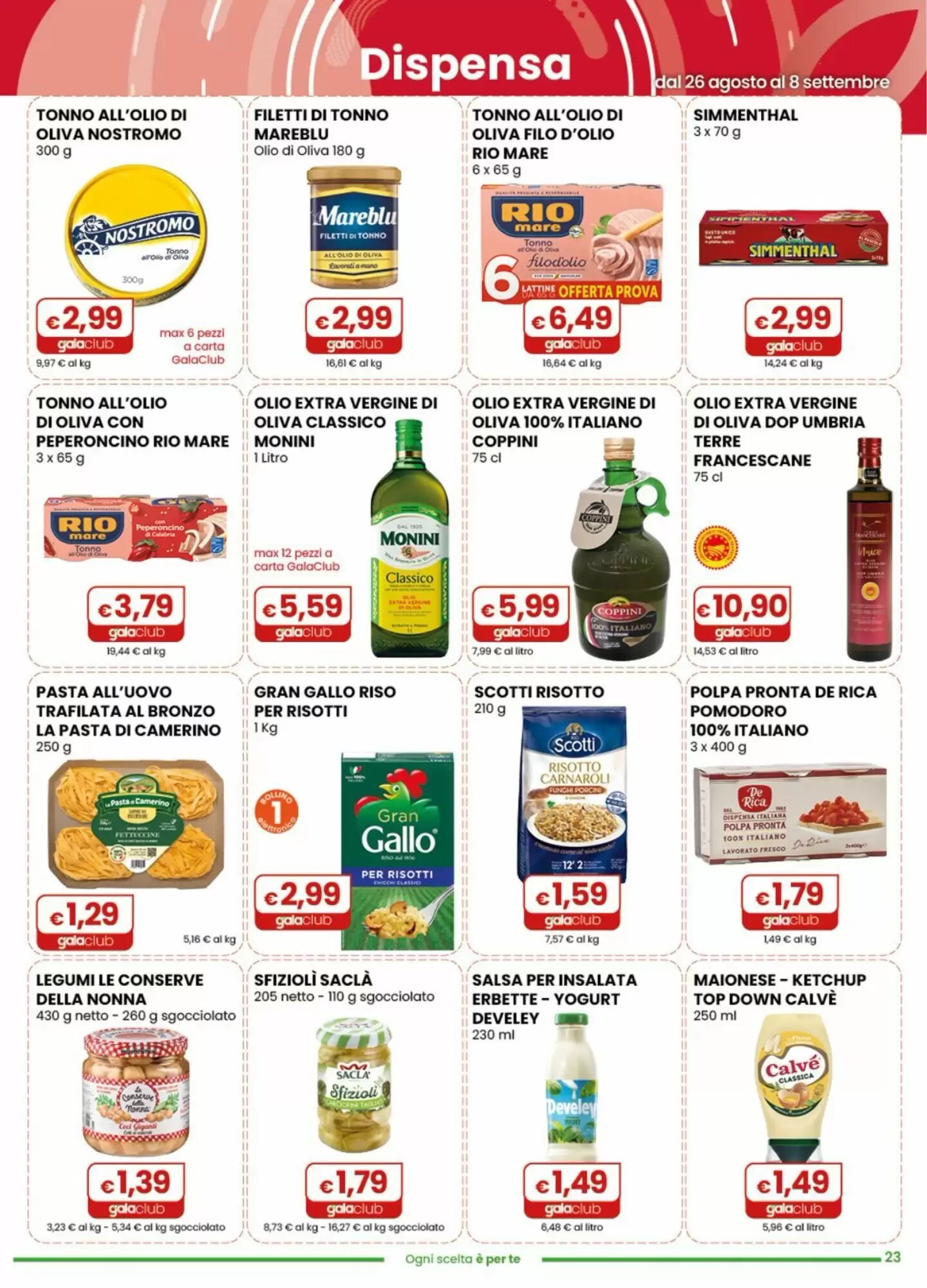 Volantino promozionale Gala Supermercati  valide dal 26/08/2026 - Pagina 23.