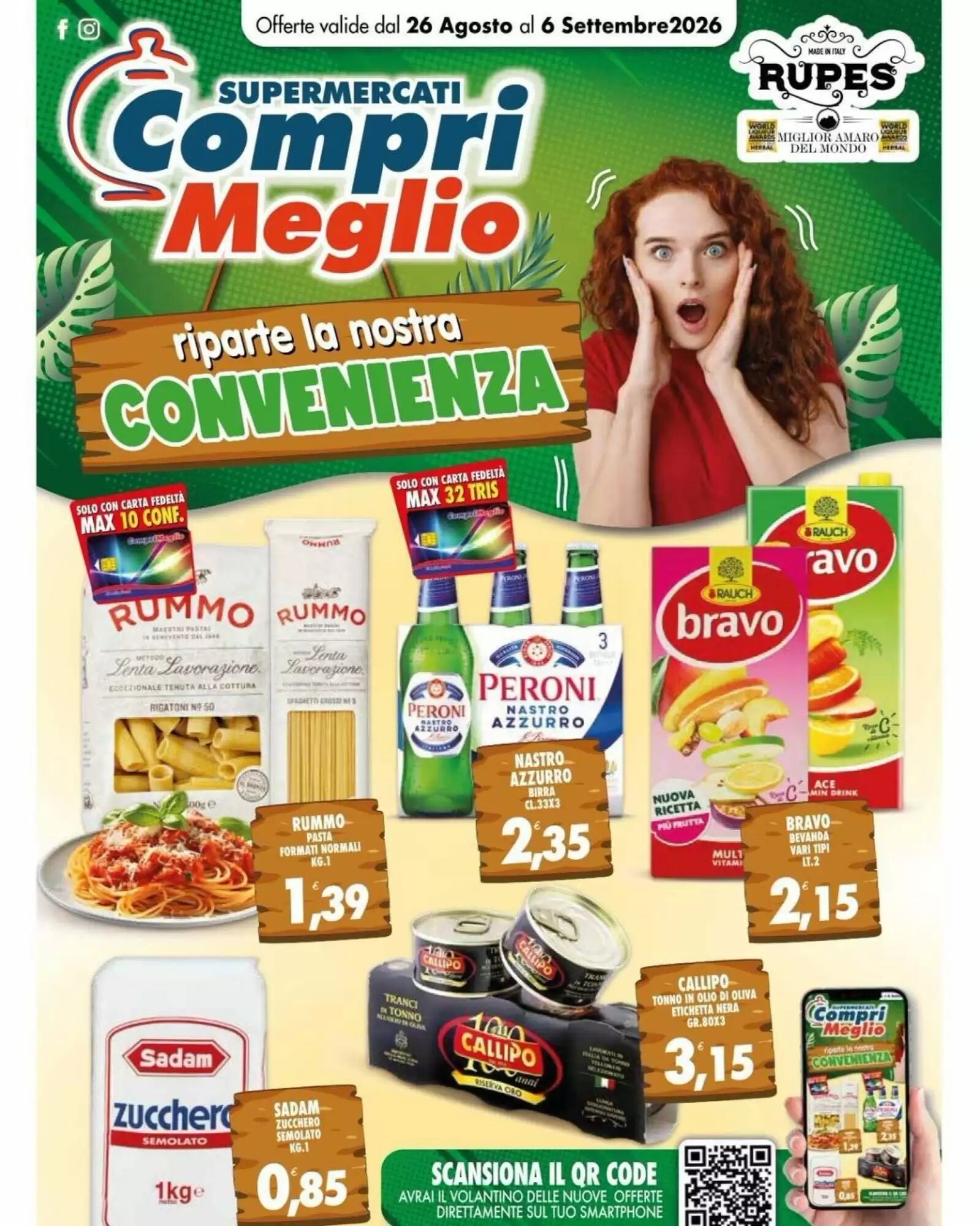 Volantino promozionale Compri Meglio  valide dal 26/08/2026 - Pagina 1.