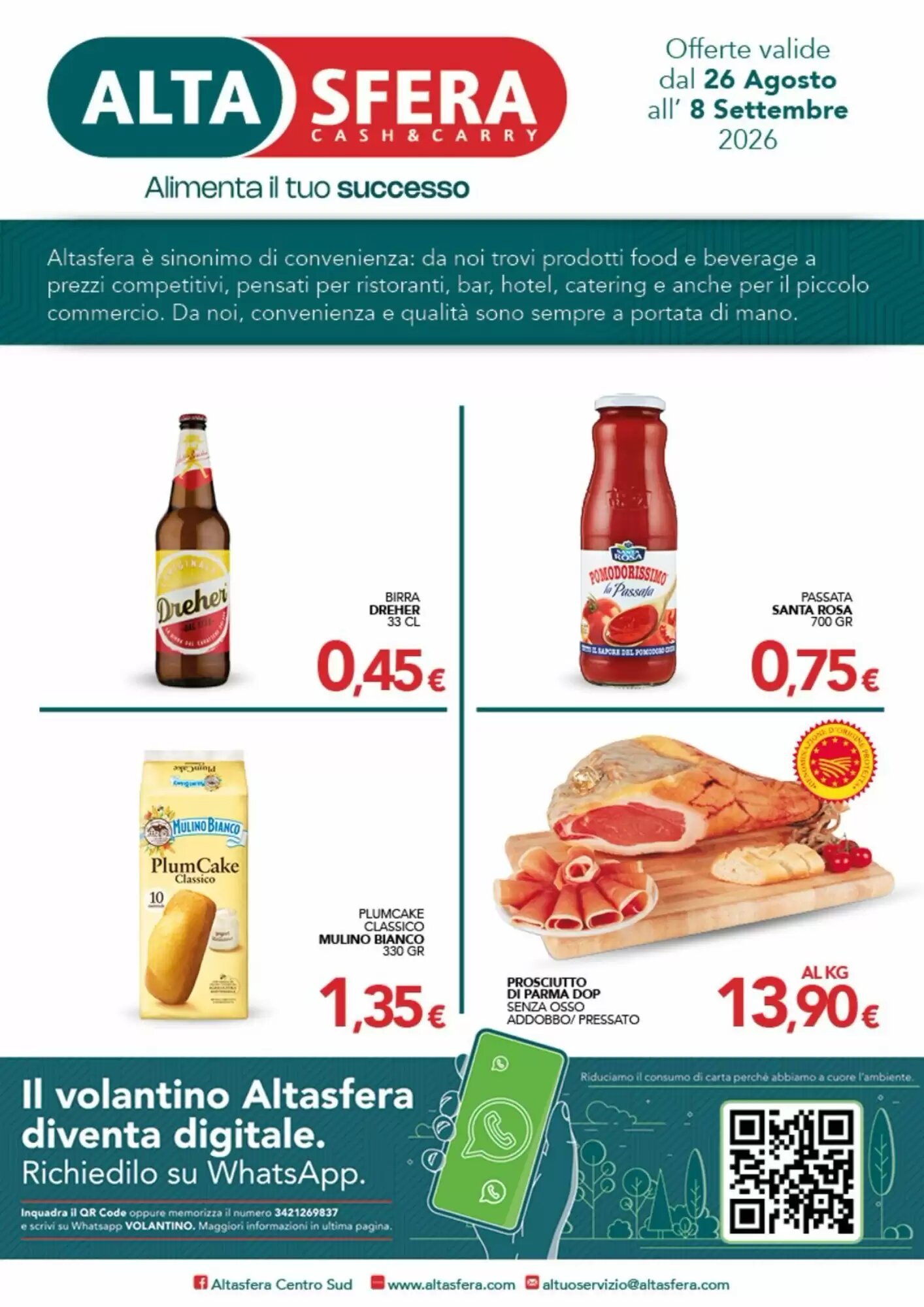 Volantino promozionale Altasfera valide dal 26/08/2026 - Pagina 1.