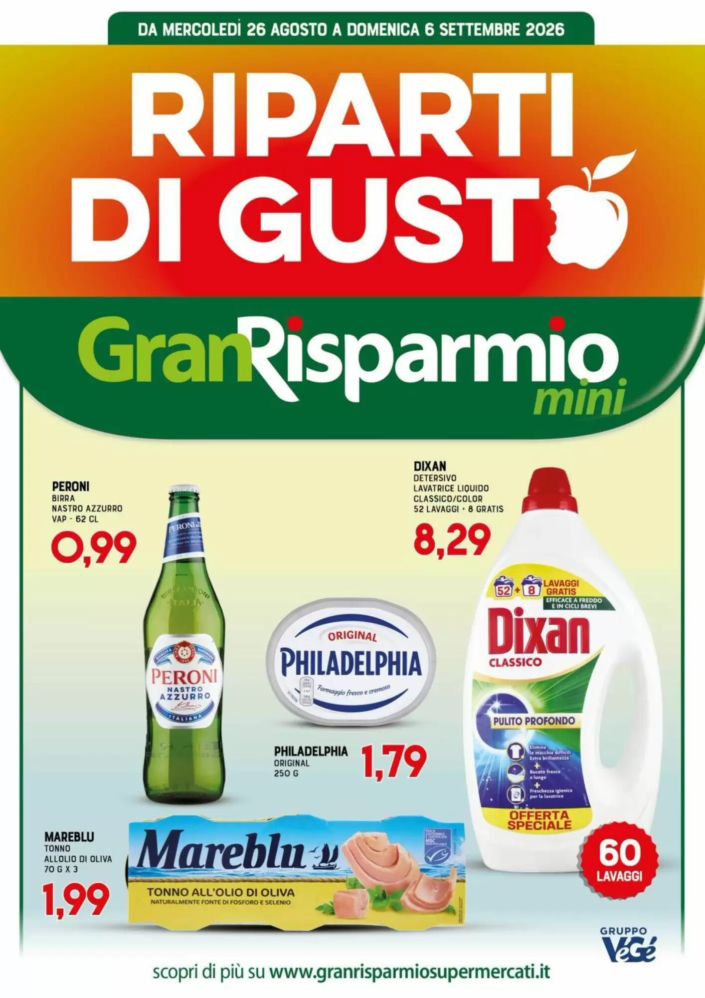 Volantino promozionale Gran Risparmio valide dal 26/08/2026 - Pagina 1.