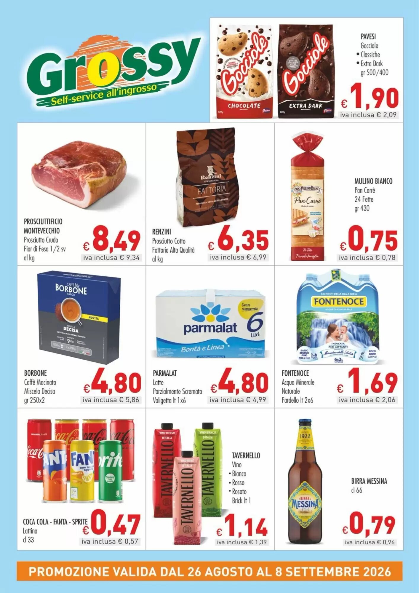 Volantino promozionale Grossy  valide dal 26/08/2026 - Pagina 1.