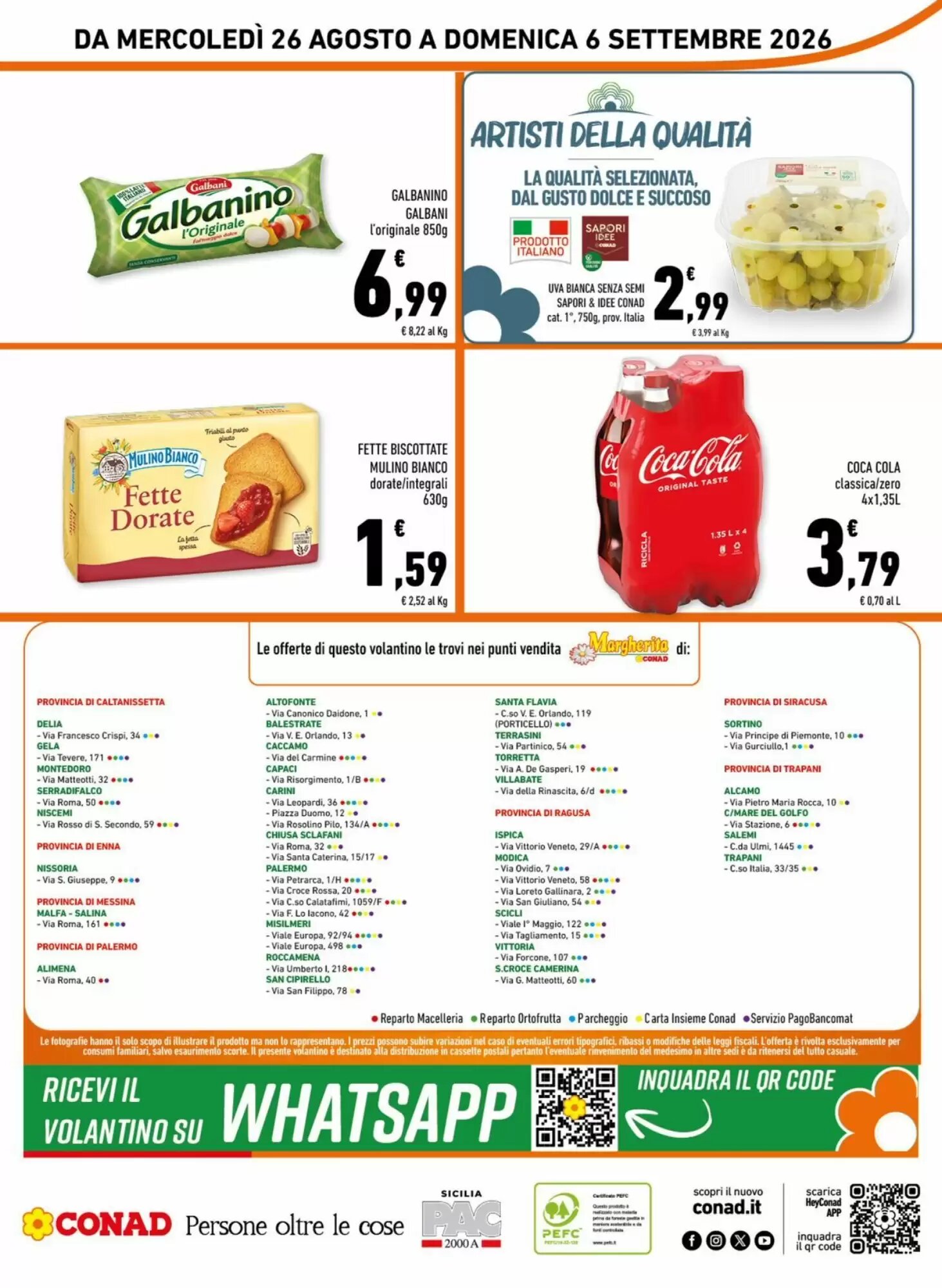 Volantino promozionale Conad Margherita  valide dal 26/08/2026 - Pagina 16.