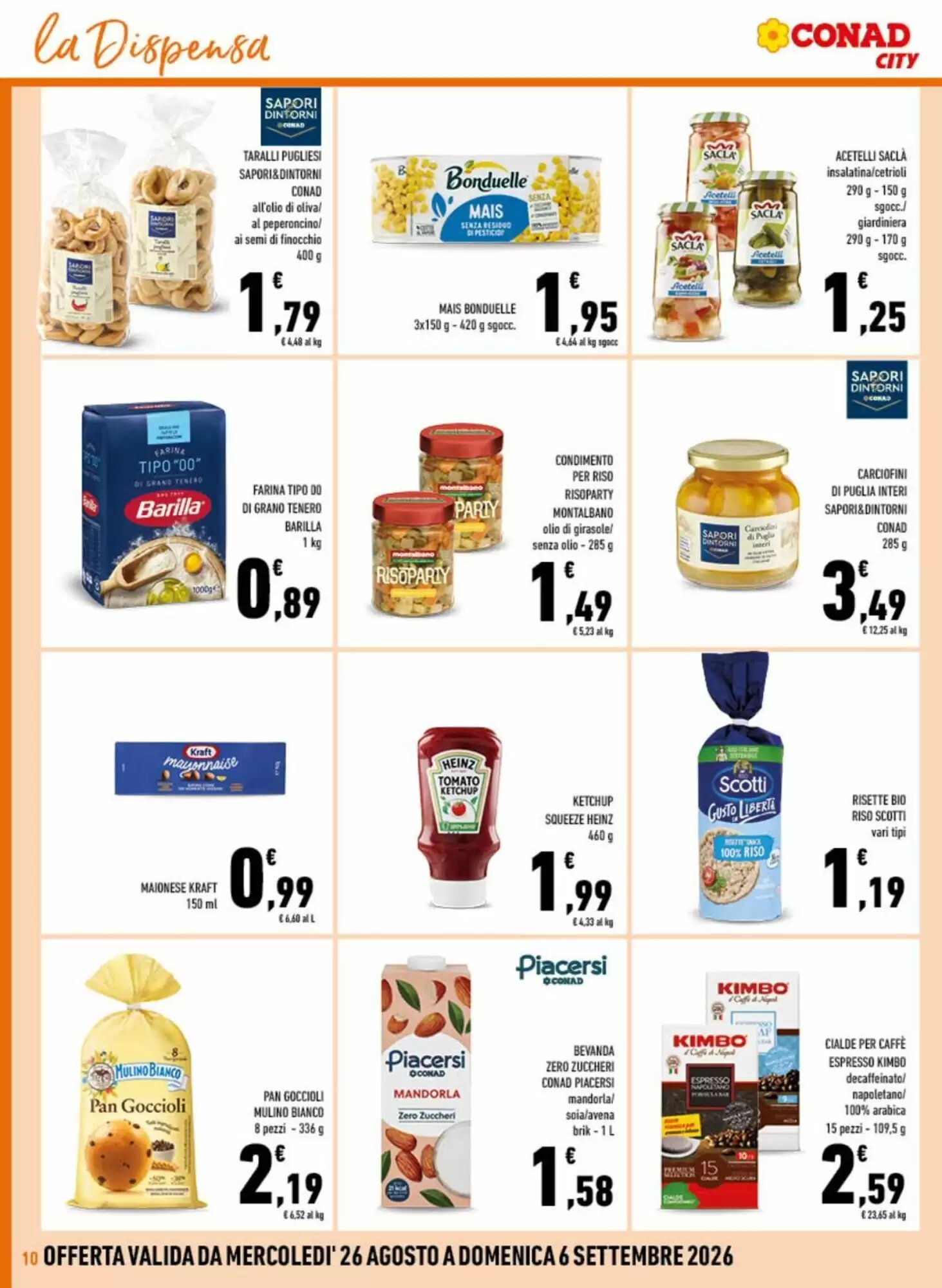 Volantino promozionale Conad City  valide dal 26/08/2026 - Pagina 10.