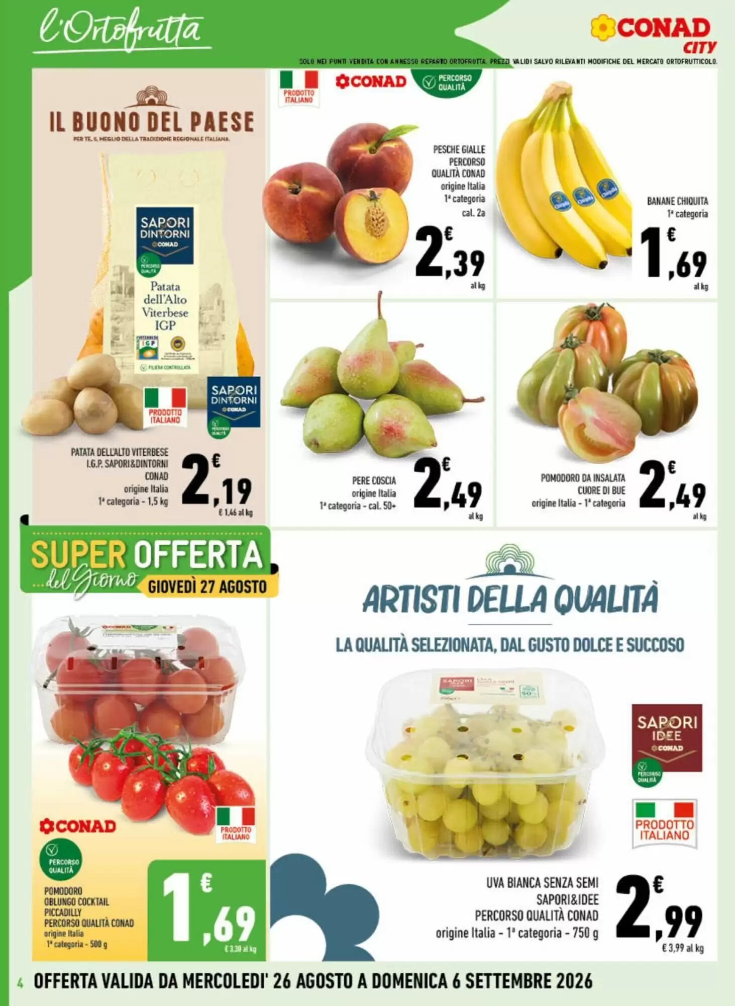 Volantino promozionale Conad City  valide dal 26/08/2026 - Pagina 4.
