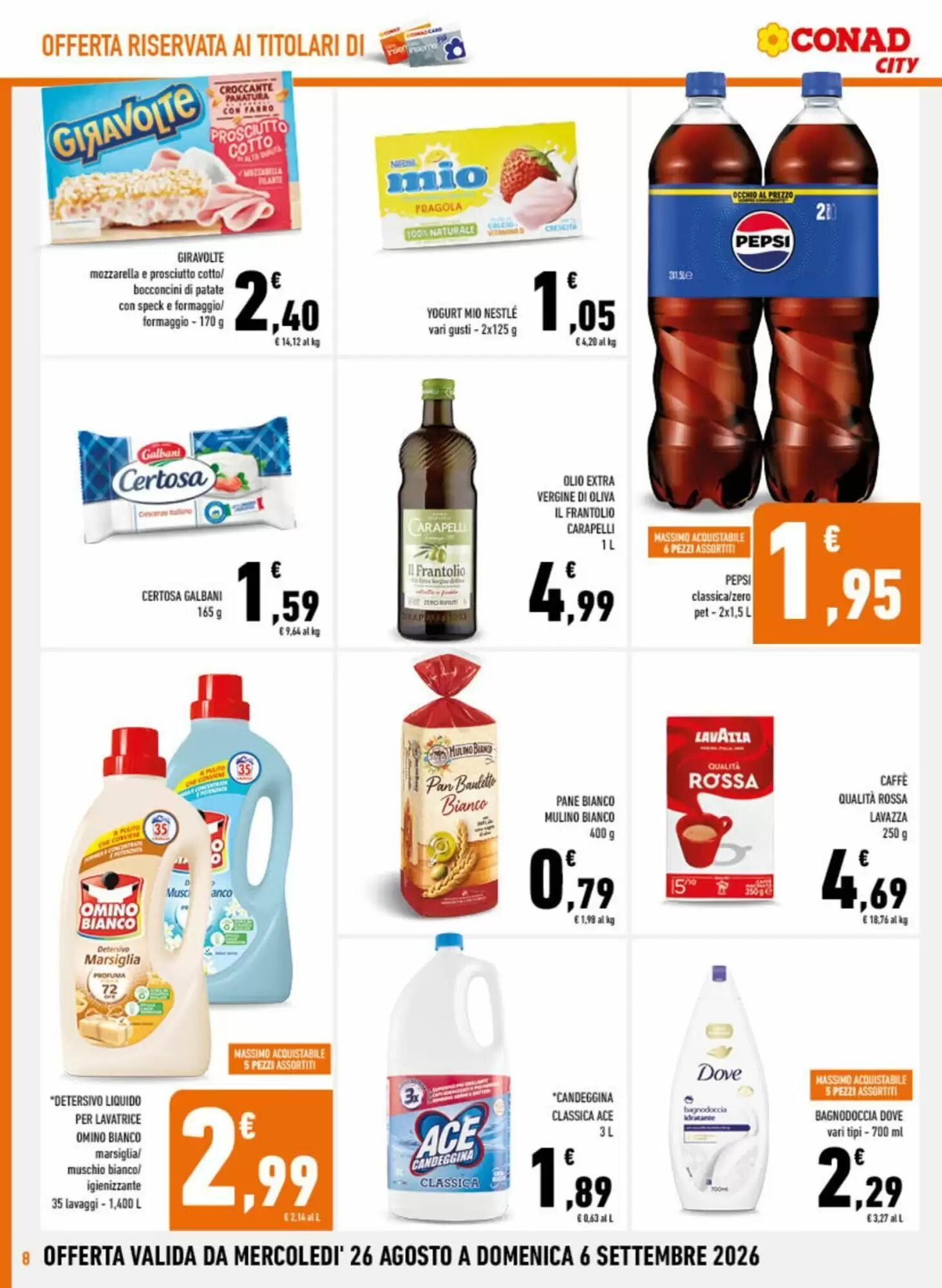 Volantino promozionale Conad City  valide dal 26/08/2026 - Pagina 8.
