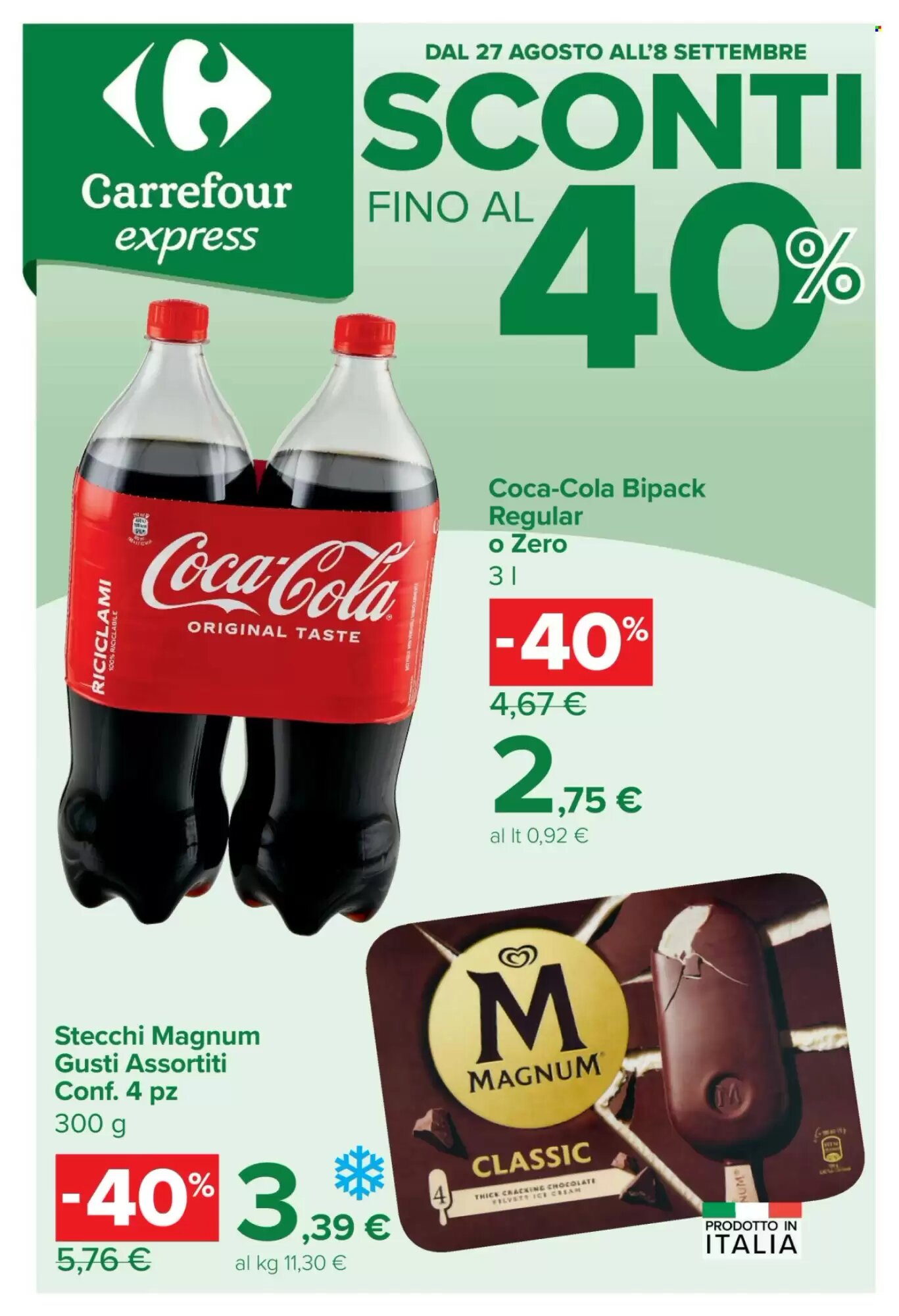 Volantino promozionale Carrefour Express valide dal 27/08/2026 - Pagina 1.