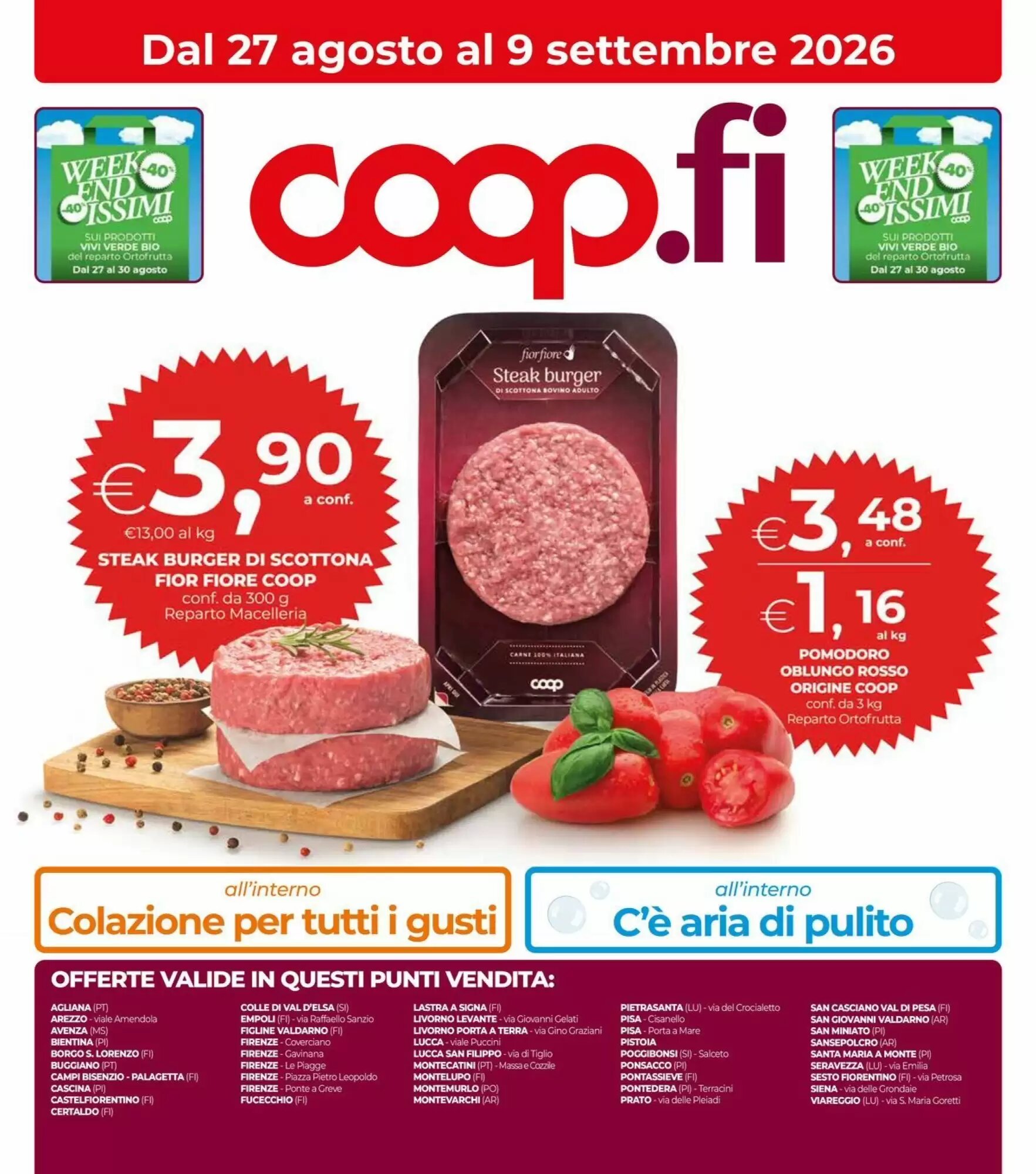 Volantino promozionale Coop valide dal 27/08/2026 - Pagina 1.