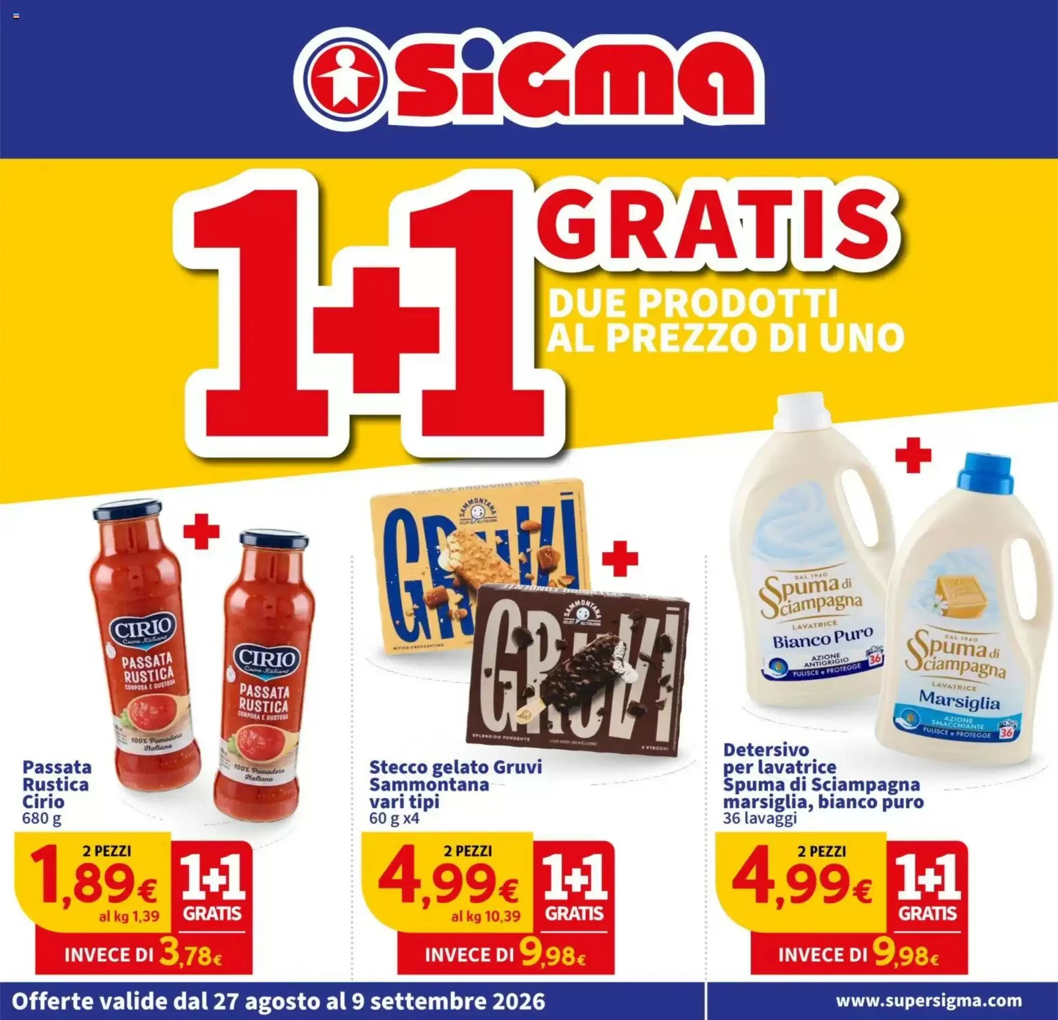 Volantino promozionale Sigma  valide dal 27/08/2026 - Pagina 1.