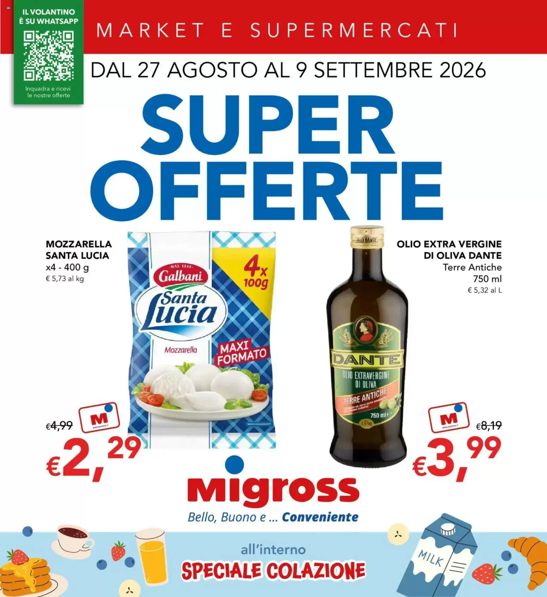 Volantino promozionale Migross Supermercati e Market  valide dal 27/08/2026 - Pagina 1.