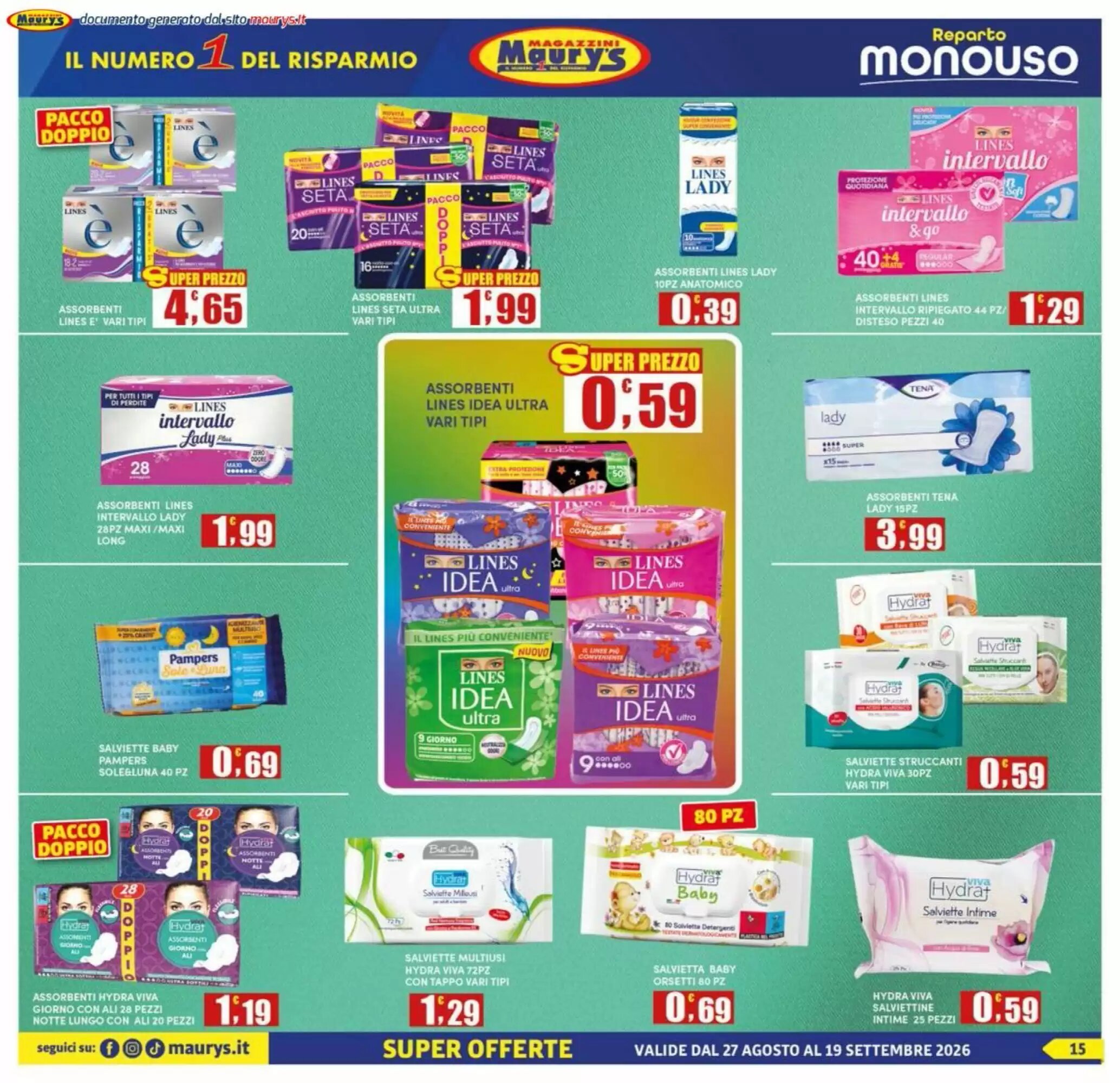 Volantino promozionale Maury's  valide dal 27/08/2026 - Pagina 15.