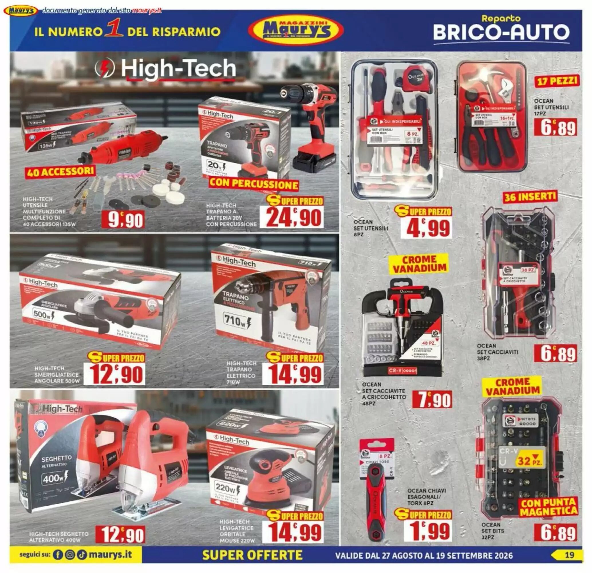 Volantino promozionale Maury's  valide dal 27/08/2026 - Pagina 19.
